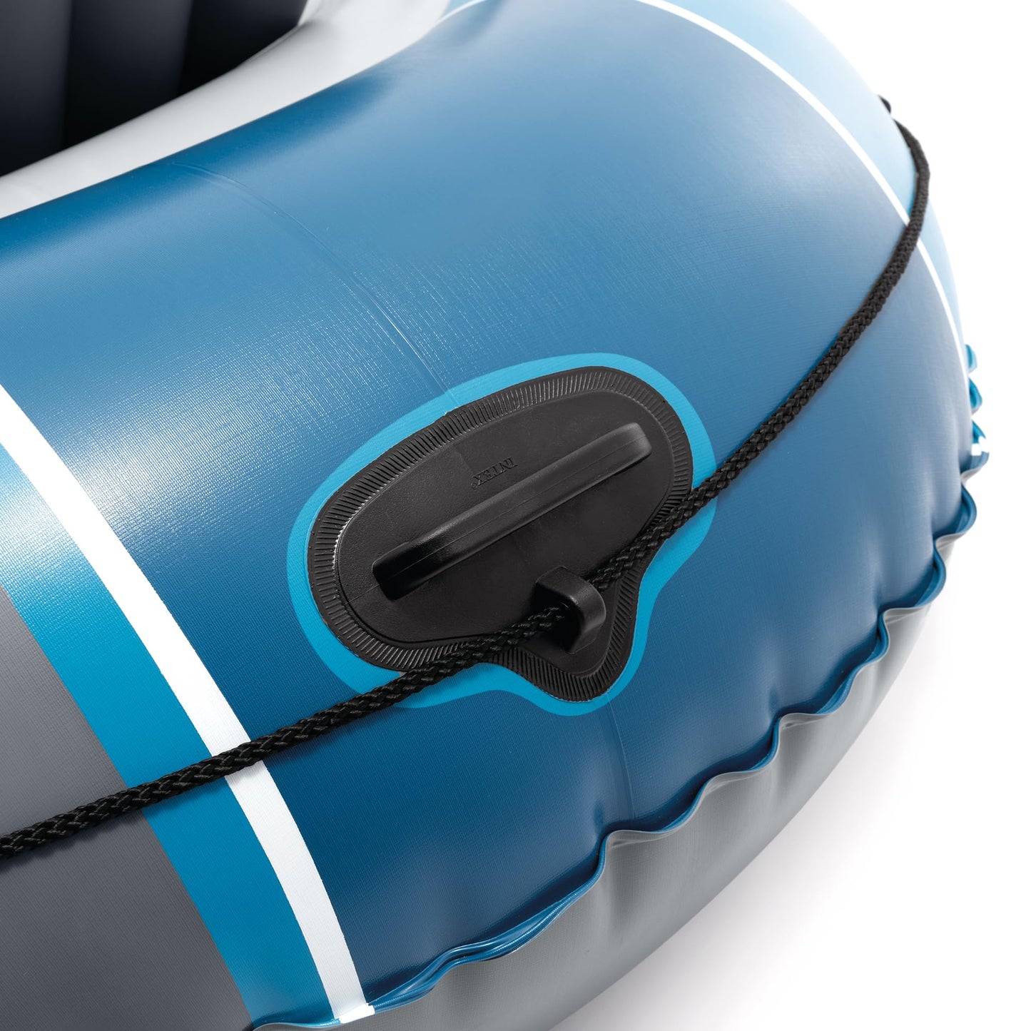 INTEX 66325EP Excursion 5 Inflatable Boat Set: Includes Deluxe 54in Aluminum Oars and High-Output-Pump – Adjustable Seats with Backrest – Fishing Rod Holders – 5-Person – 1320lb Weight Capacity