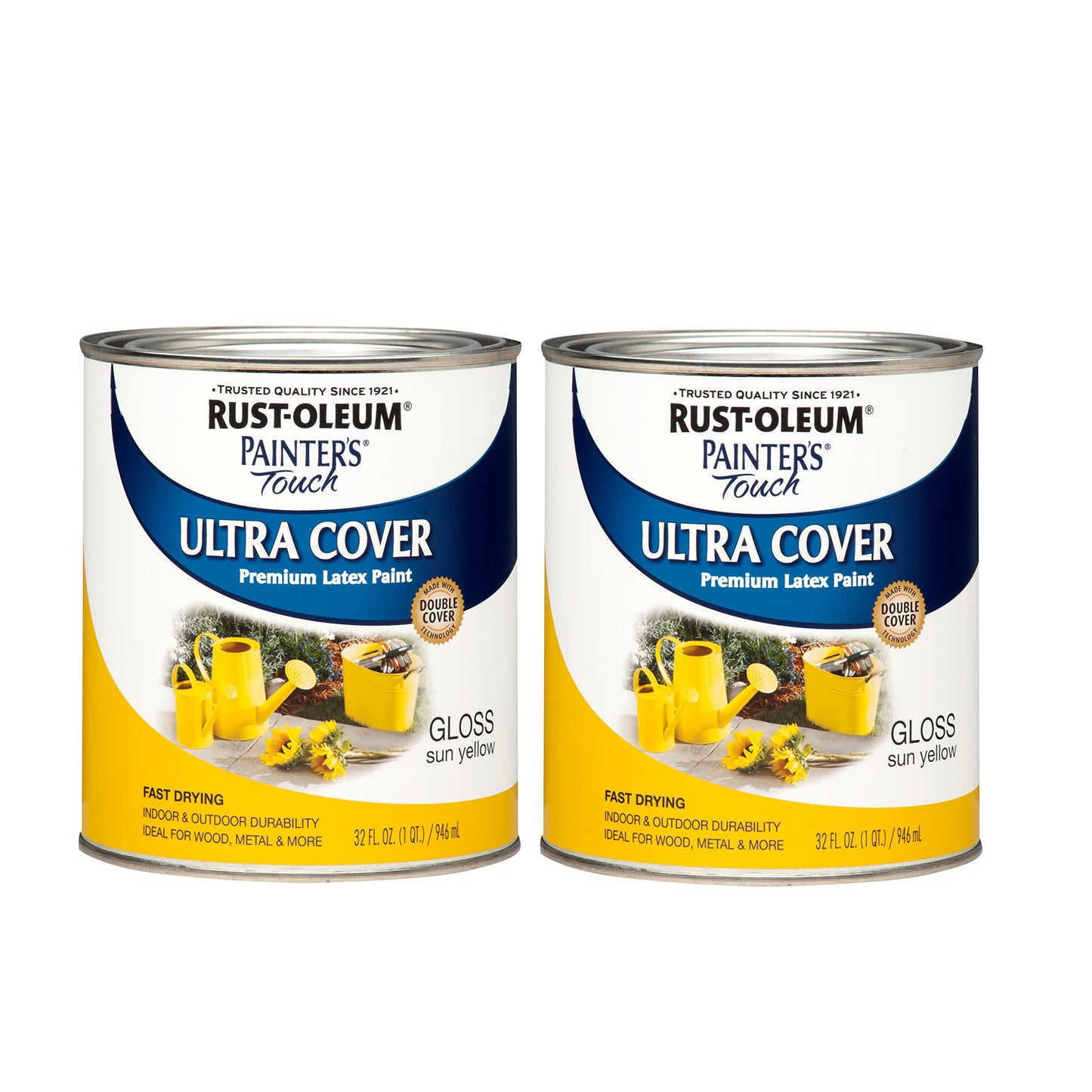 Rust-Oleum 1976502 Painter's Touch Latex Paint, Flat Black 32 Fl Oz, 1 Quarts, (Pack of 1)