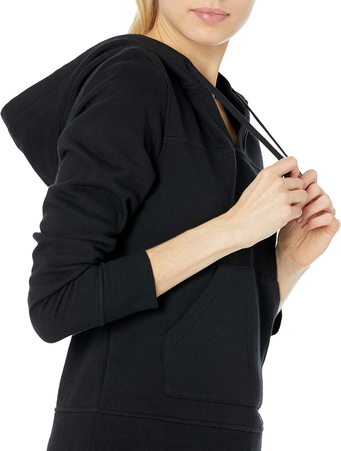 Amazon Essentials Women's Classic-Fit Long-Sleeve V-Neck Hooded Sweatshirt - Discontinued Colors
