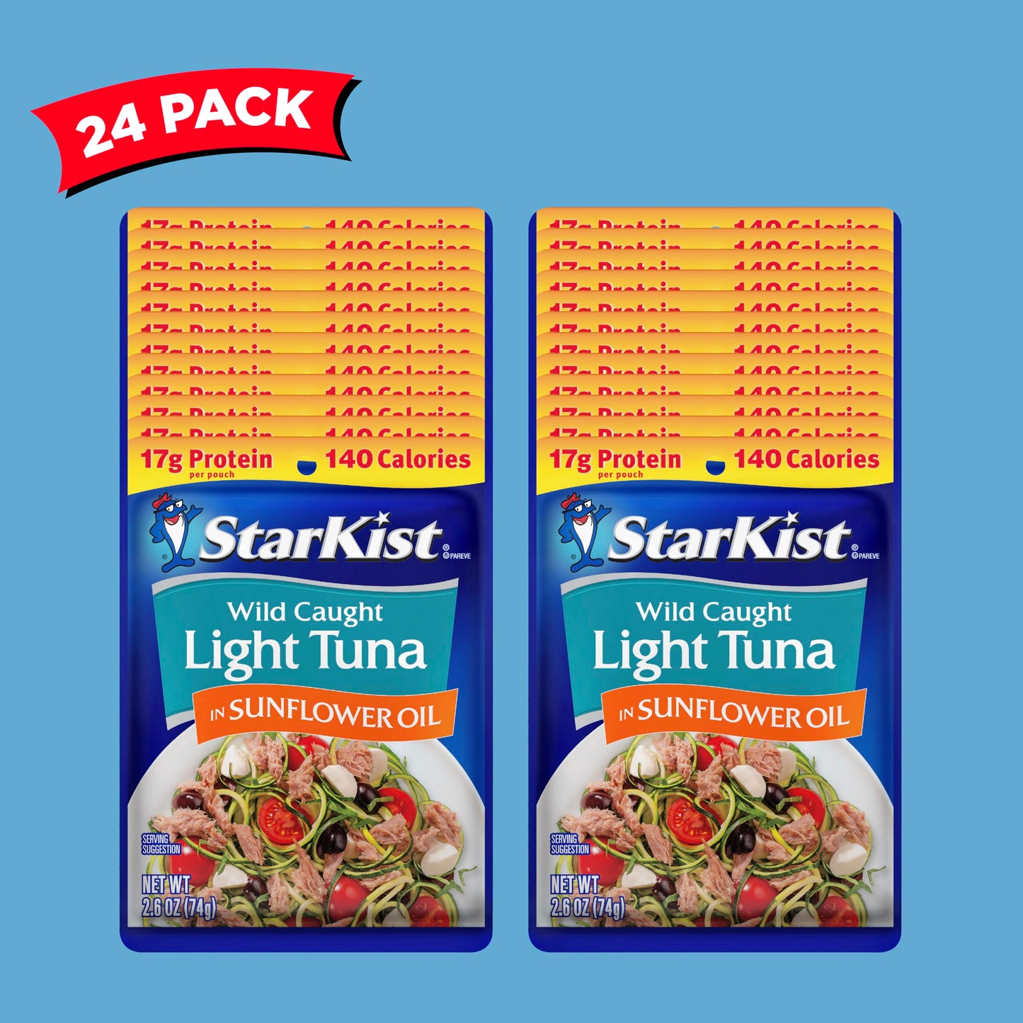 StarKist Chunk Light Tuna in Water, 2.6 Oz, Pack of 24
