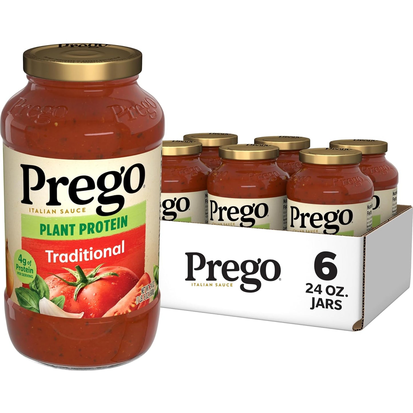 Prego Pasta Sauce, Italian Tomato Sauce with Roasted Garlic & Parmesan Cheese, 24 oz Jar