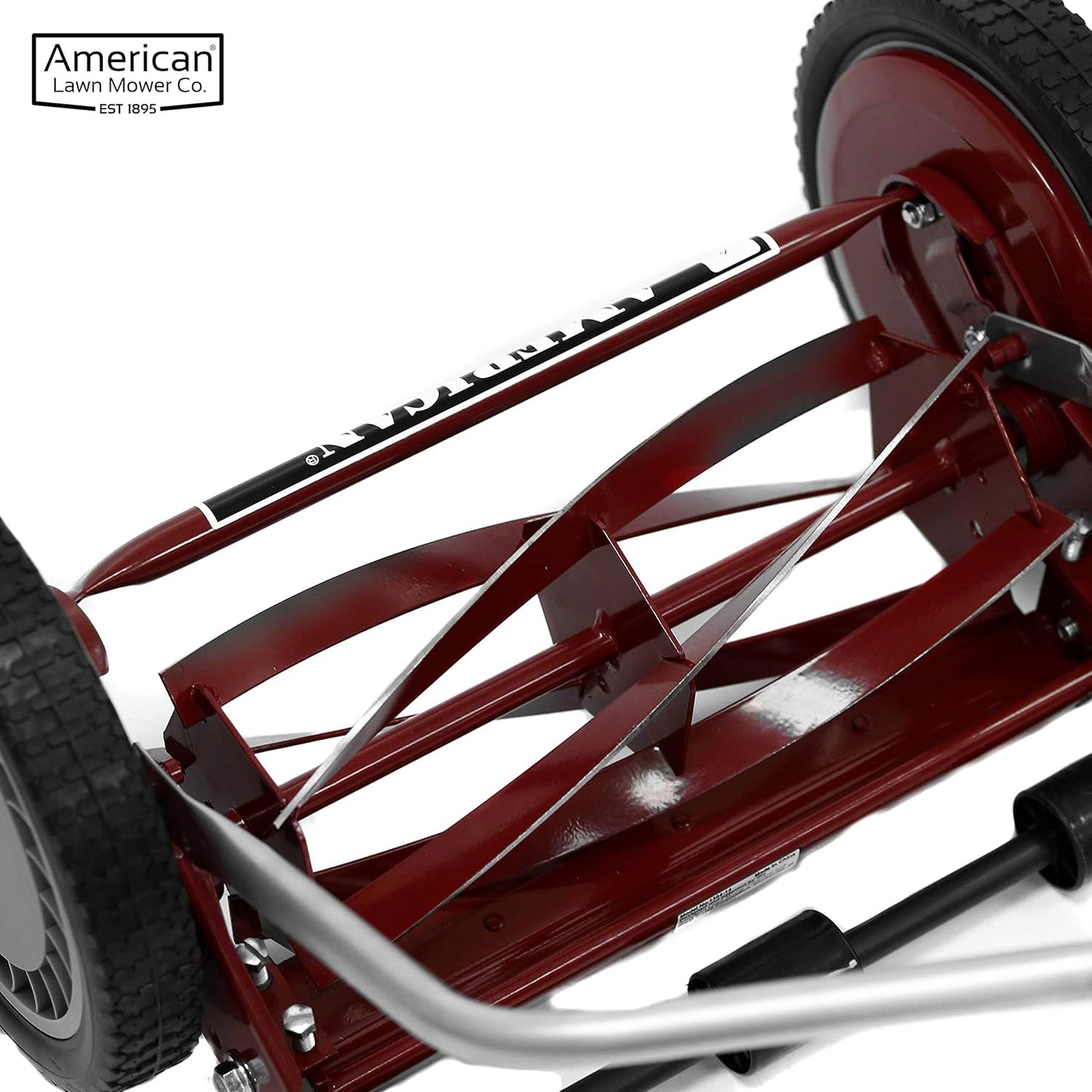 American Lawn Mower Company 1204-14 14-Inch 4-Blade Push Reel Lawn Mower, Red