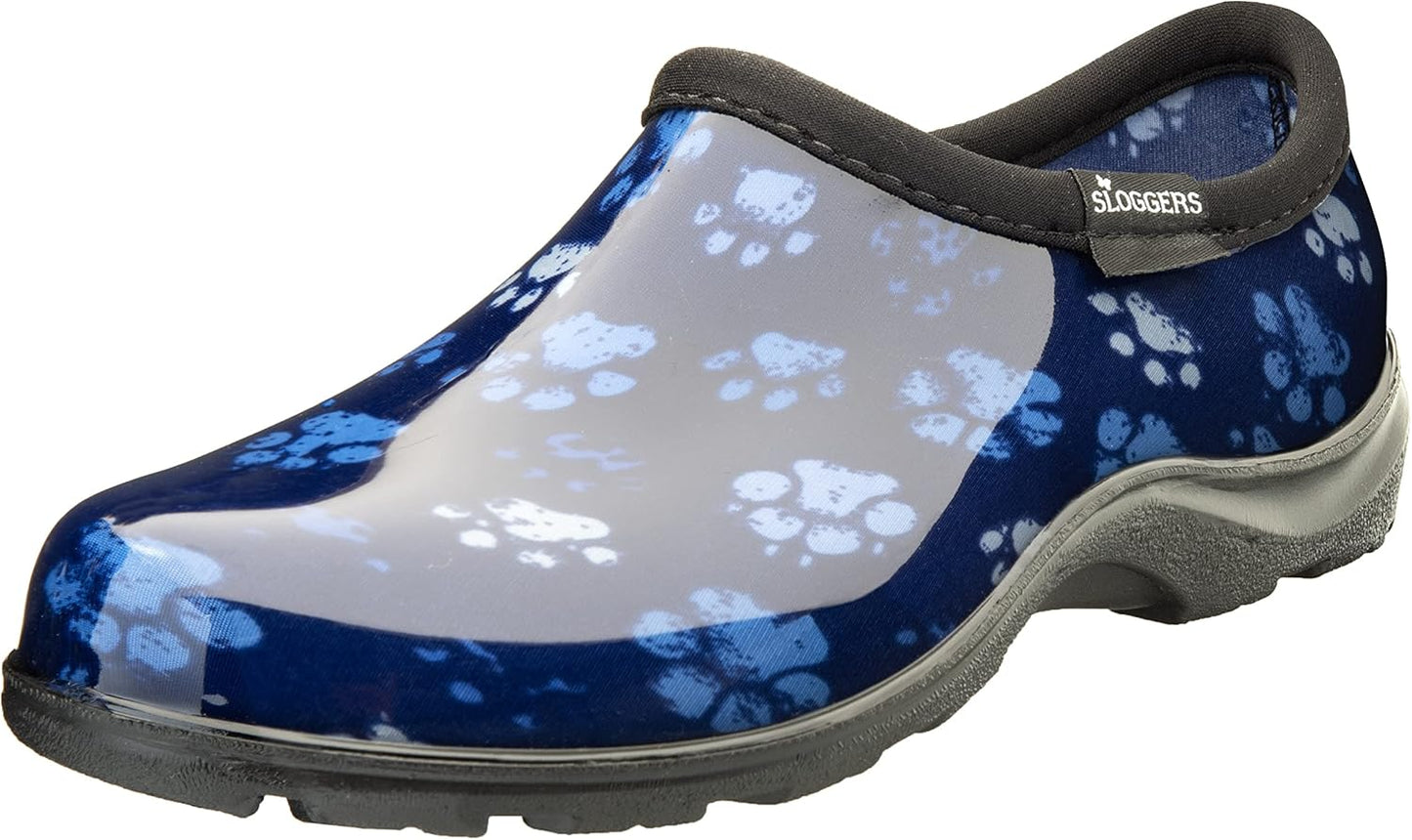 Sloggers Original Waterproof Rain and Garden Shoe for Women– Outdoor Slip-On Garden Clog - Made in The USA with Premium Comfort Insole and Arch Support - Classic Chicken Black, Size 8