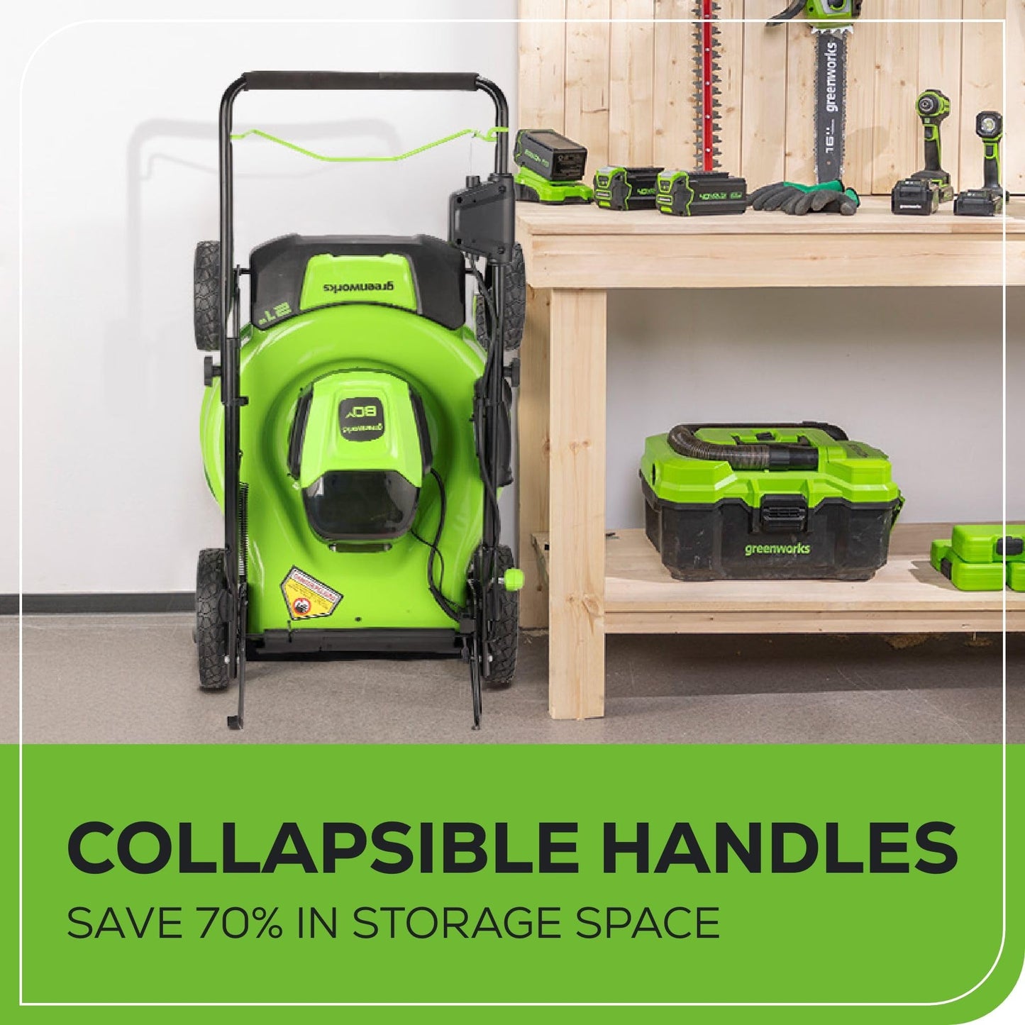 Greenworks 80V 21" Brushless Cordless (Push) Lawn Mower (75+ Compatible Tools), (2) 2.0Ah Batteries and 30 Minute Rapid Charger Included