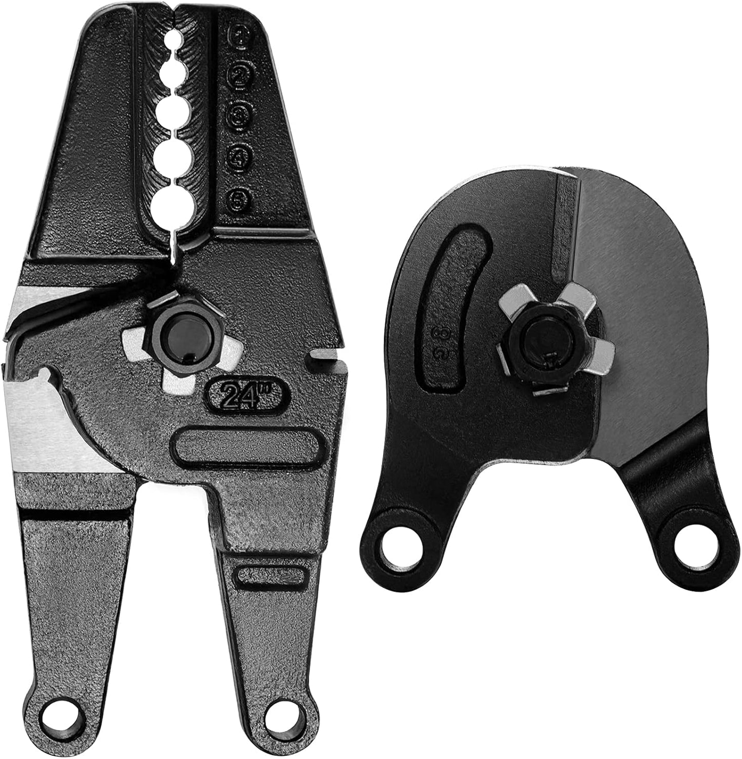 VEVOR Bench Swager Tool 24" Wire Rope Swaging Tool w/Crimper Cable Bolt Cutter Head Bench Crimper 1/16"-3/16" Aluminum/Copper Sleeves Bench Cable Alloy Steel Crimper Swager for1/2" Wire Rope Ferrules