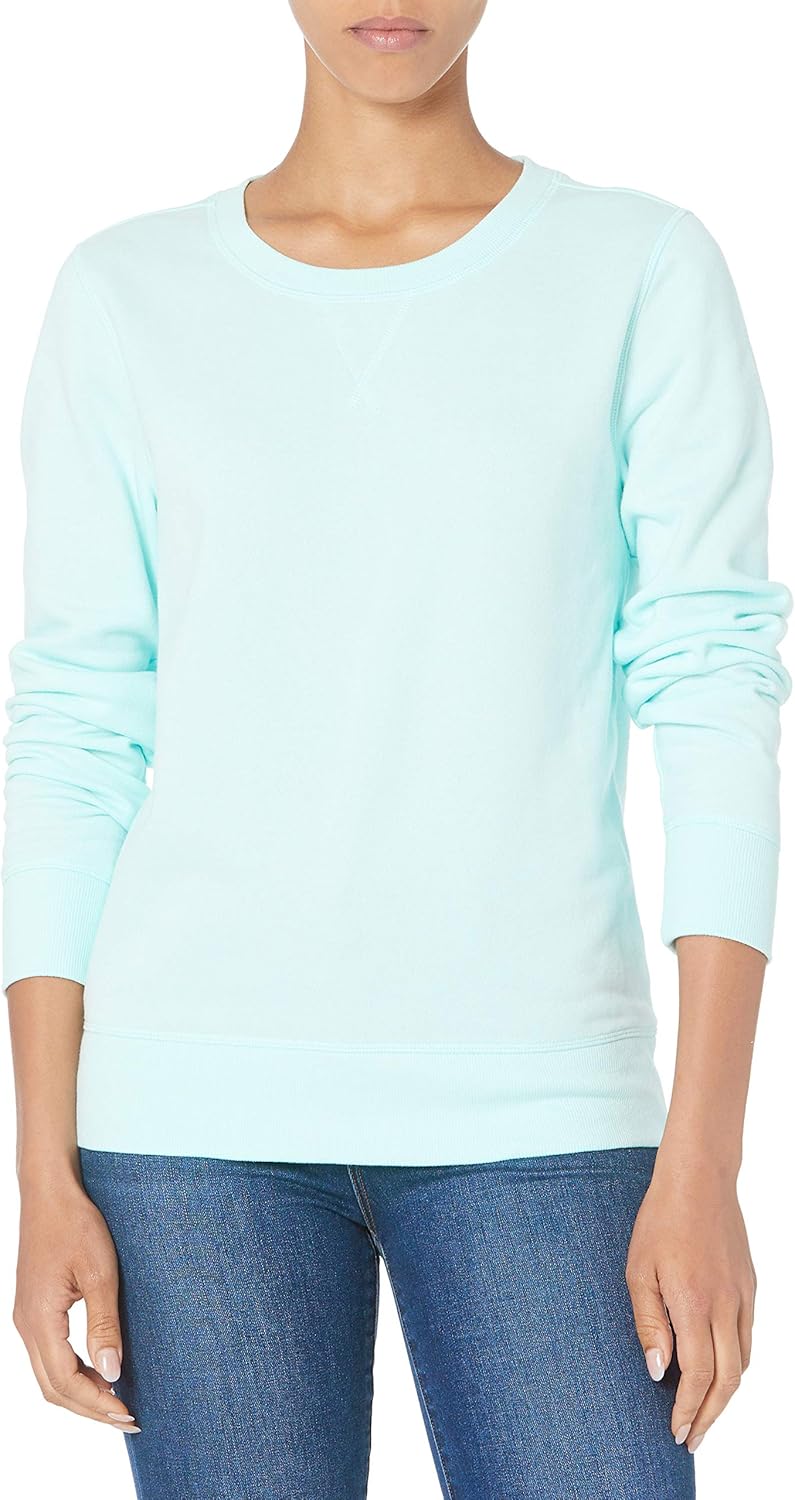 Amazon Essentials Women's Fleece Crewneck Long Sleeve Pullover Sweatshirt (Available in Plus Size)