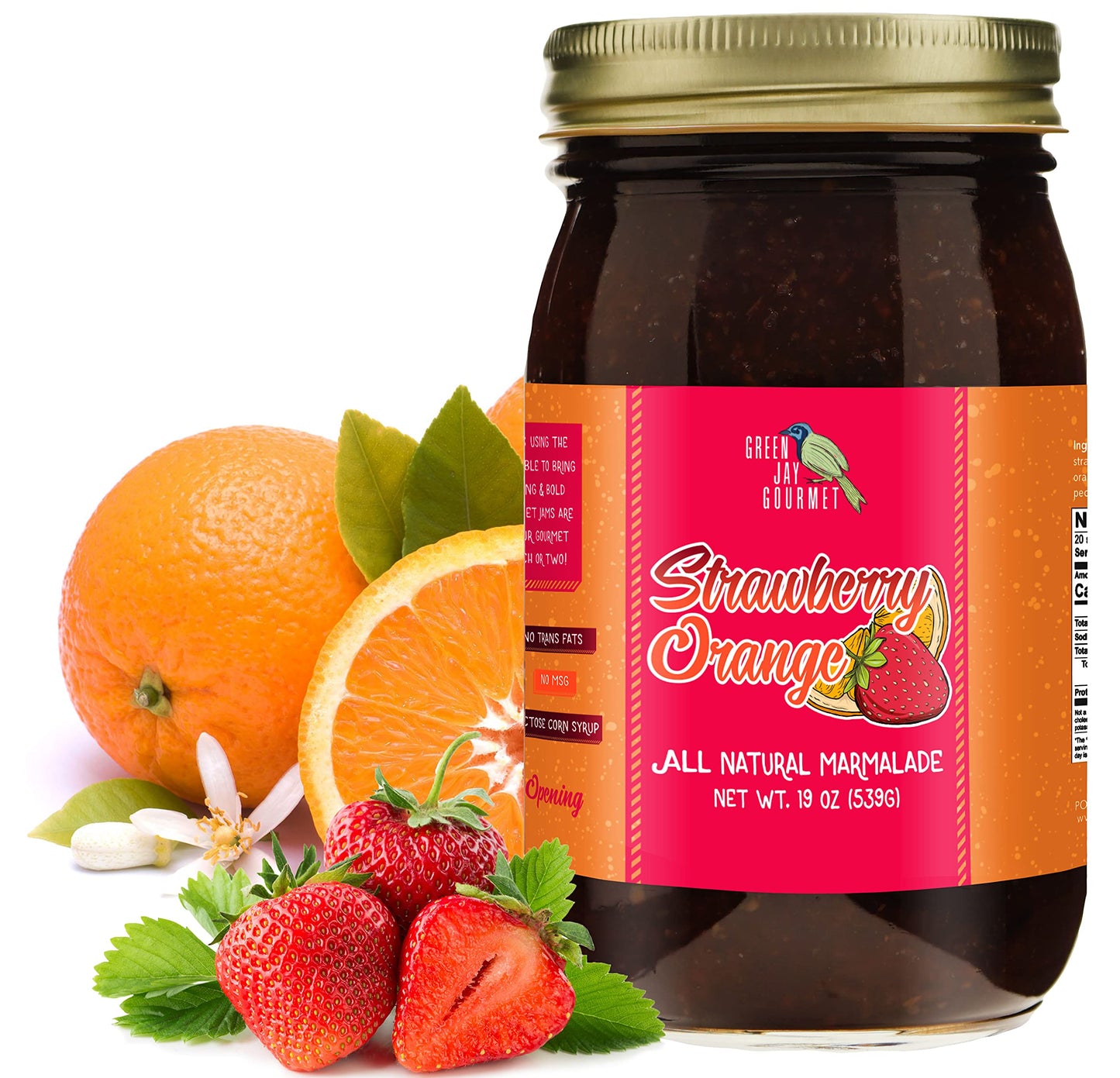 Green Jay Gourmet Spicy Jam Variety Pack - All-Natural Raspberry Jalapeno Jam, Strawberry Jalapeno Jam, Blackberry Jalapeno Jam - Vegan, Gluten-free Jam - No Preservatives - USA Made - 3 x 20 Ounces