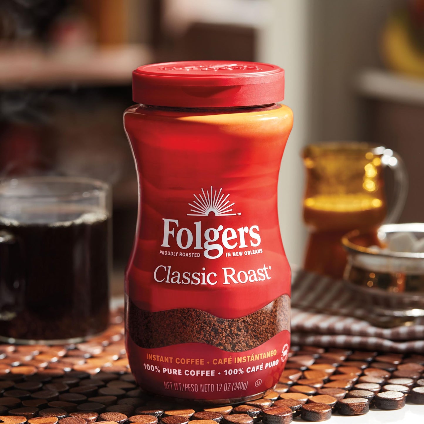 Folgers Classic Roast Instant Coffee, 8 Ounces