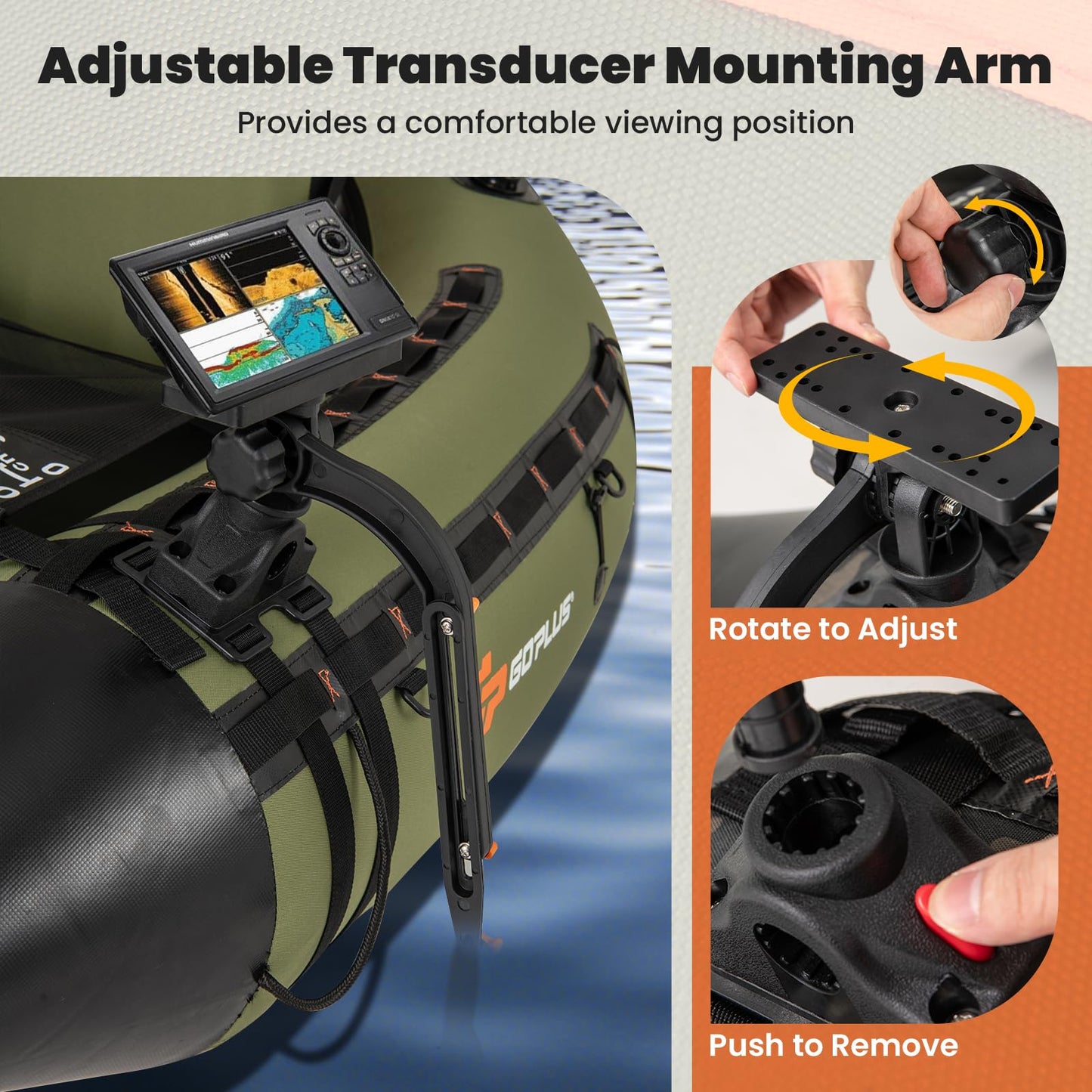 Goplus Inflatable Float Tube, Fishing Belly Boat w/Paddle, Flippers, Fish Ruler, Pump, Storage Bag, Adjustable Straps, 350LBS Load Capacity (Upgrade Green, W/Fish Finder Holder, Rod Rack Basket)