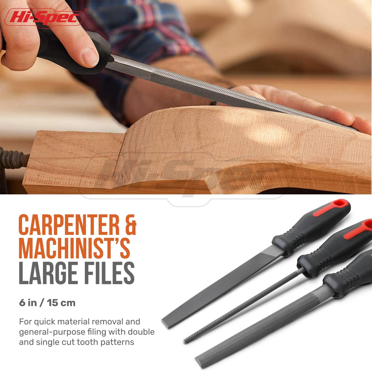 Hi-Spec 17 Piece Metal Hand & Needle File Tool Kit Set. Large & Small Mini T12 Carbon Steel Flat, Half-Round, Round & Triangle Files. Complete in a Zipper Case with a Brush