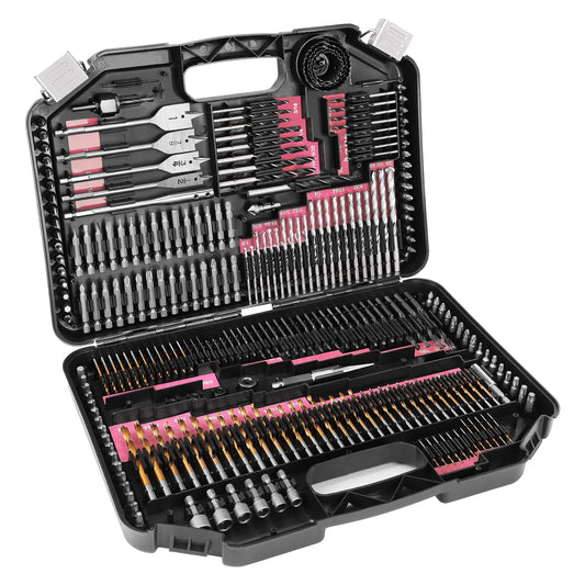 COMOWARE Drill Bit Set, 246 Pcs for Cordless Drill, Drill Driver Bit Set for Wood, Metal, Masonry, Cement and Screwdriver Bits Set Combo Kit