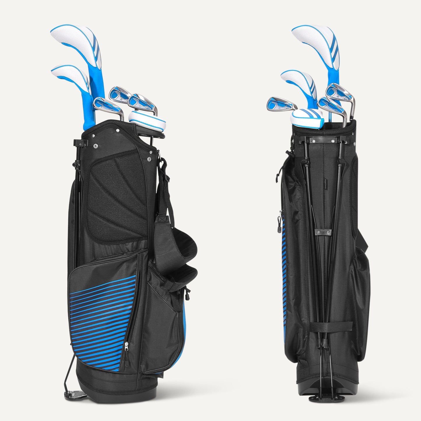 Amazon Basics Golf Club Set, 6- Piece with Stand Bag, Oversized Clubface, Low Center of Gravity