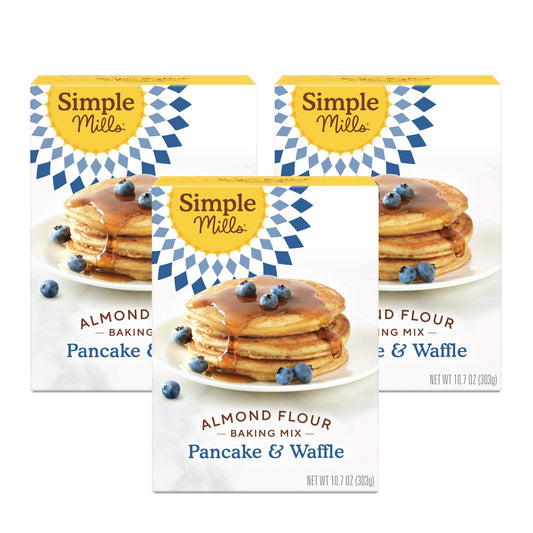Simple Mills Almond Flour Pancake Mix & Waffle Mix, Gluten Free, Made with whole foods, (Packaging May Vary), 10.7 Ounce (Pack of 1)