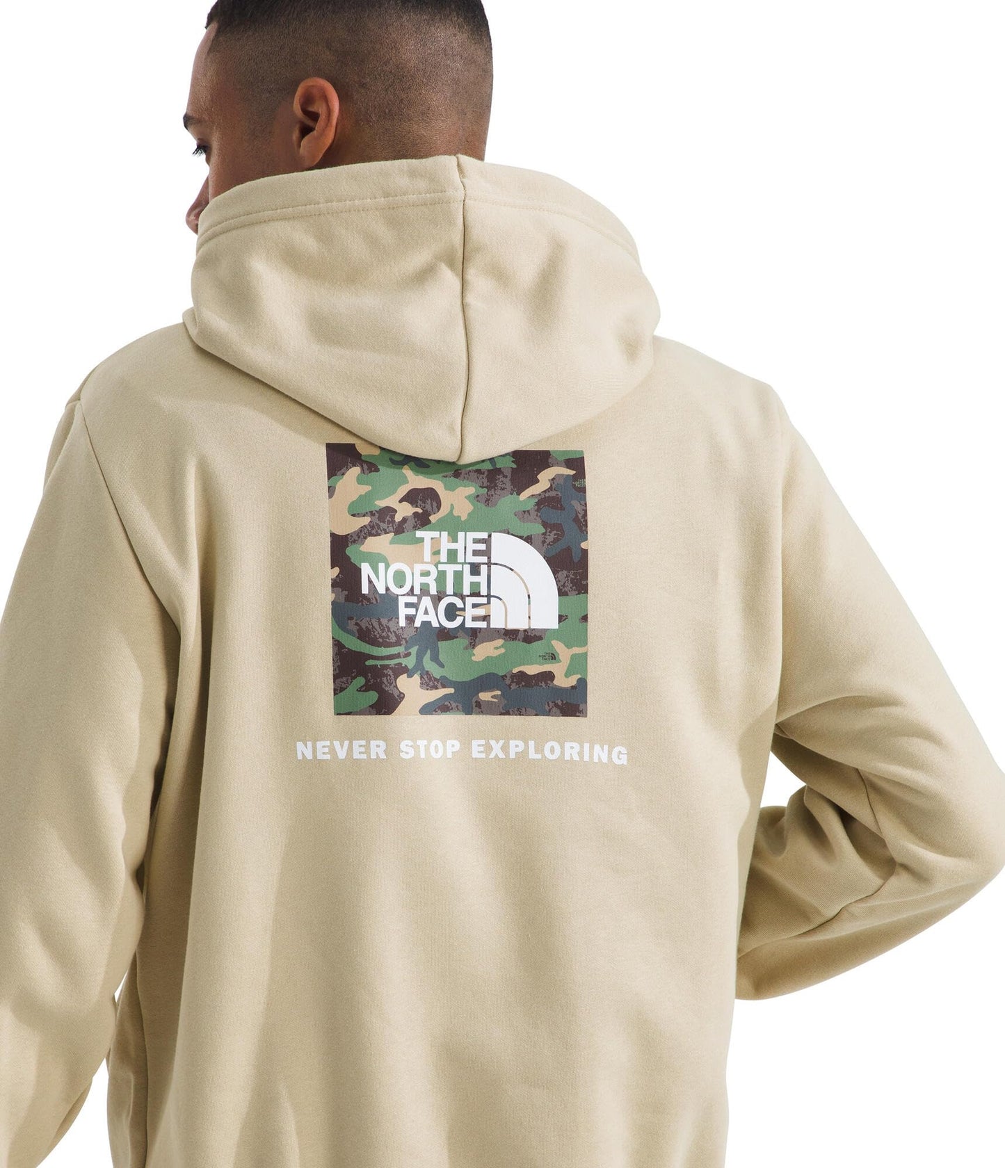 THE NORTH FACE Men's Evolution Box Camo Fill Hoodie | Sweatshirt With 2 Piece Hood, Adjustable Drawcord, Kangaroo Hand Pocket