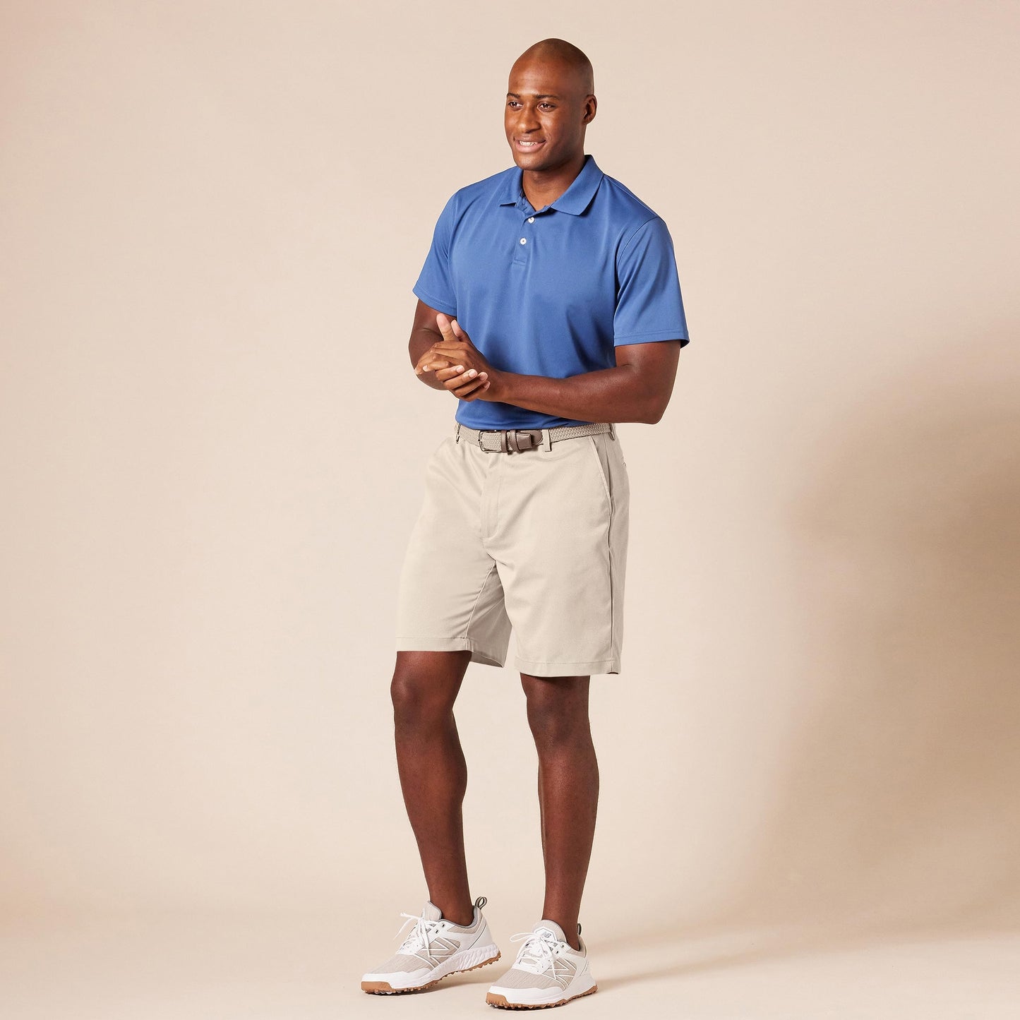 Amazon Essentials Men's Classic-Fit Stretch Golf Short (Available in Big & Tall), Stone, 36