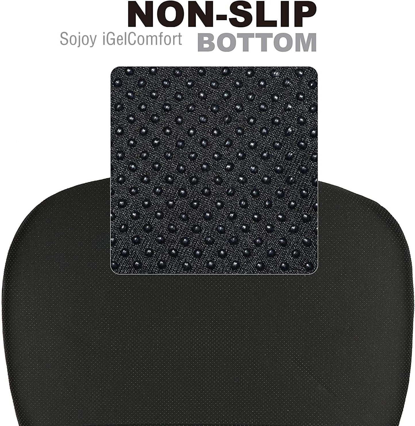 Sojoy Truck Seat Cushion with Firm Lumbar Support,Gel Seat Cushion with Upper Lower Back Support Pillow for Office,Car,Truck, Pain Relief Coccyx Seat Cushion