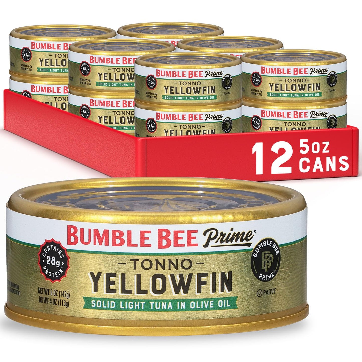 Bumble Bee Prime Atlantic Salmon, 5 oz Can - Premium Salmon - 24g Protein per Serving - Gluten Free & Kosher