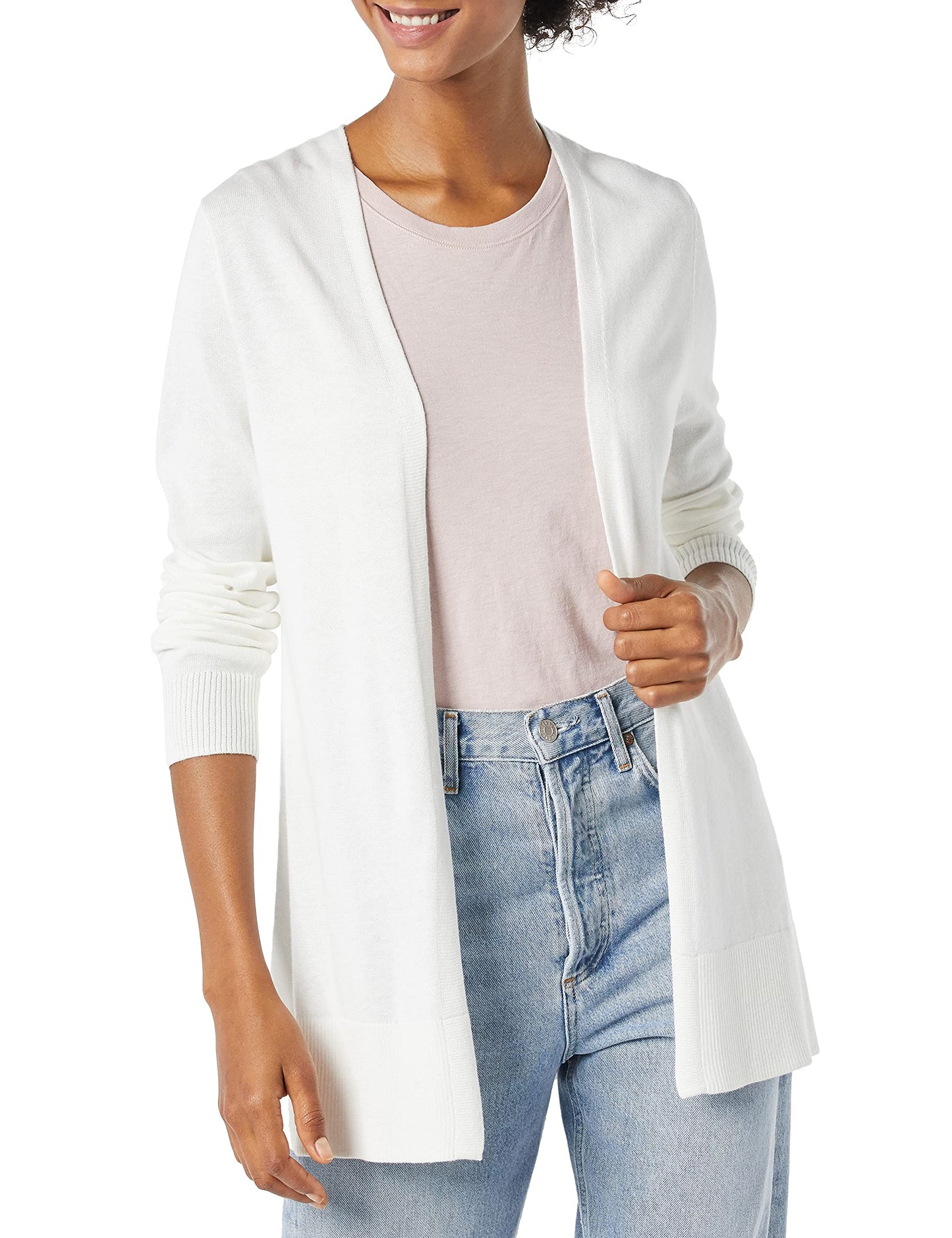 Amazon Essentials Women's Lightweight Long Sleeve Open-Front Cardigan Sweater (Available in Plus Size)
