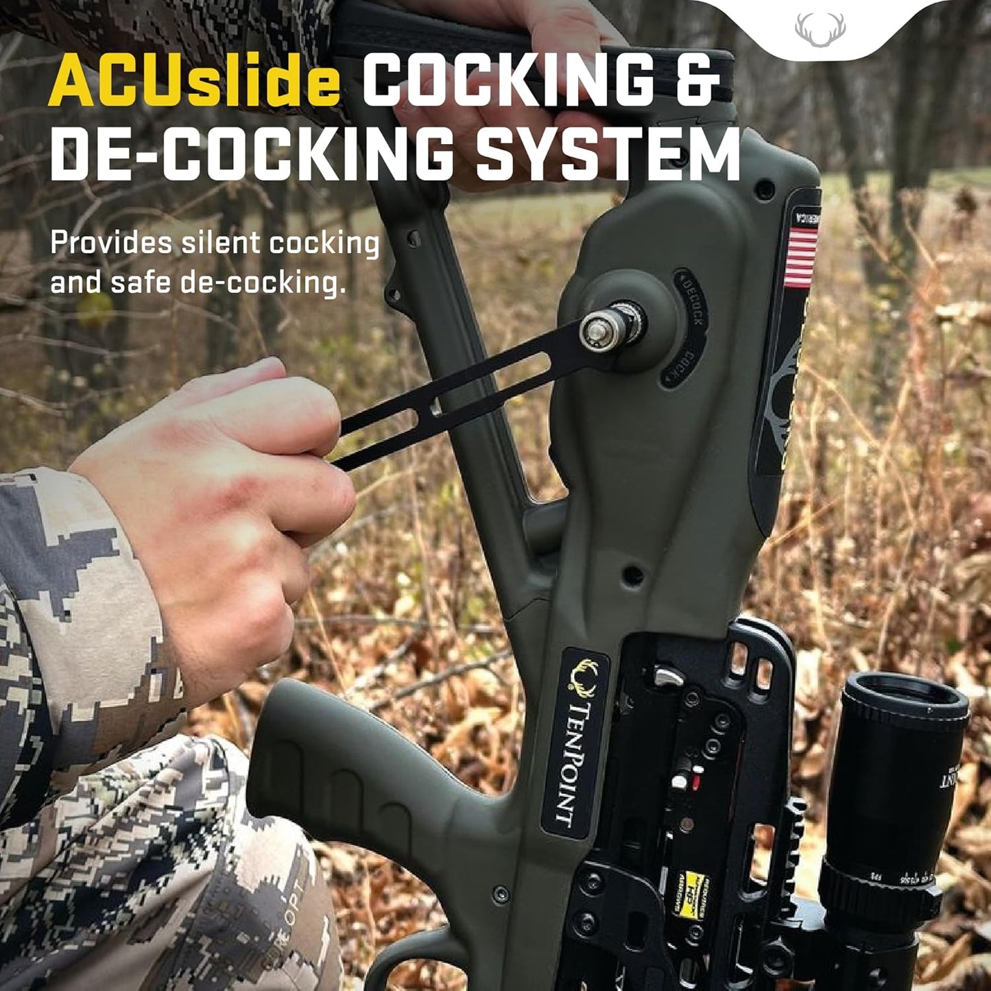 TenPoint Turbo X Crossbow, Moss Green - 415 FPS - Equipped with 100-Yard RangeMaster Scope, ACUslide Cocking & De-Cocking System + S2 Trigger