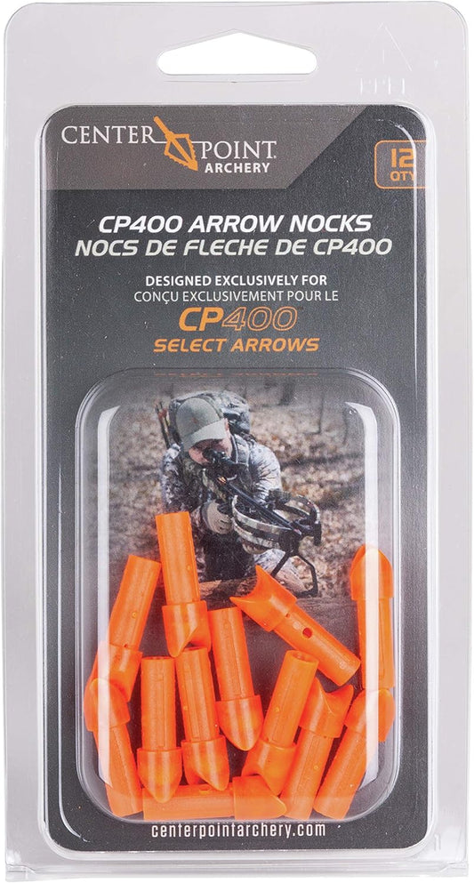 CenterPoint Archery CP400 Select Arrow Replacement Nocks AXCP4N12PK for Exclusive Use with CP400 Select Arrows, Pack of 12
