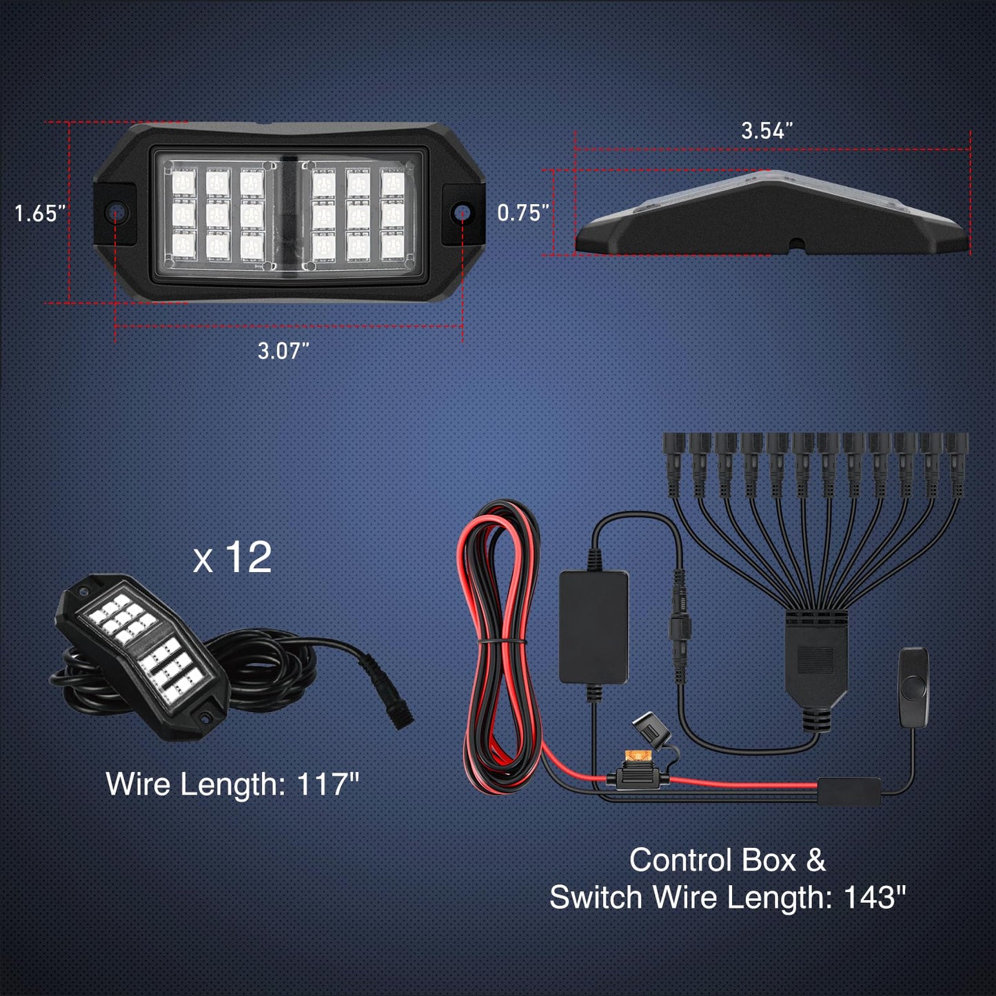 Nilight RGB LED Rock Lights Kit, 4 pods Underglow Multicolor Neon Light Pod with Bluetooth App Control Flashing Music Mode Wheel Well Light for Truck ATV UTV RZR SUV