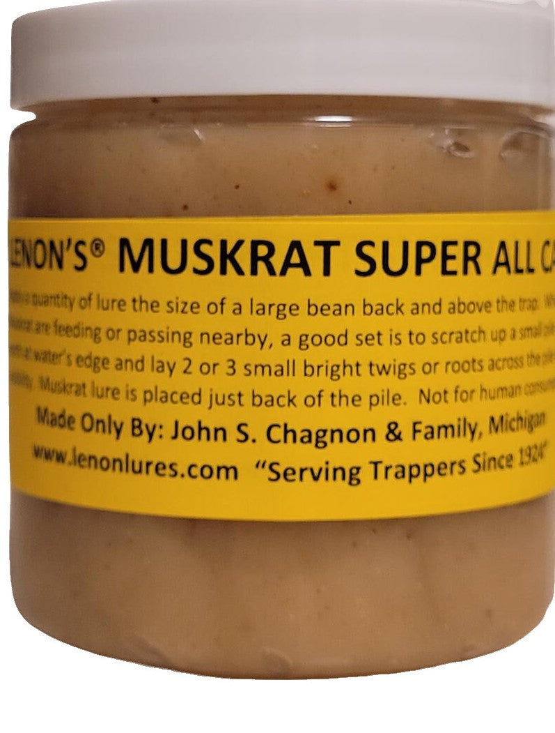 Lenon's Muskrat Super All Call - Muskrat Lure / Scent Works Great on Muskrat Floats and Feed Beds