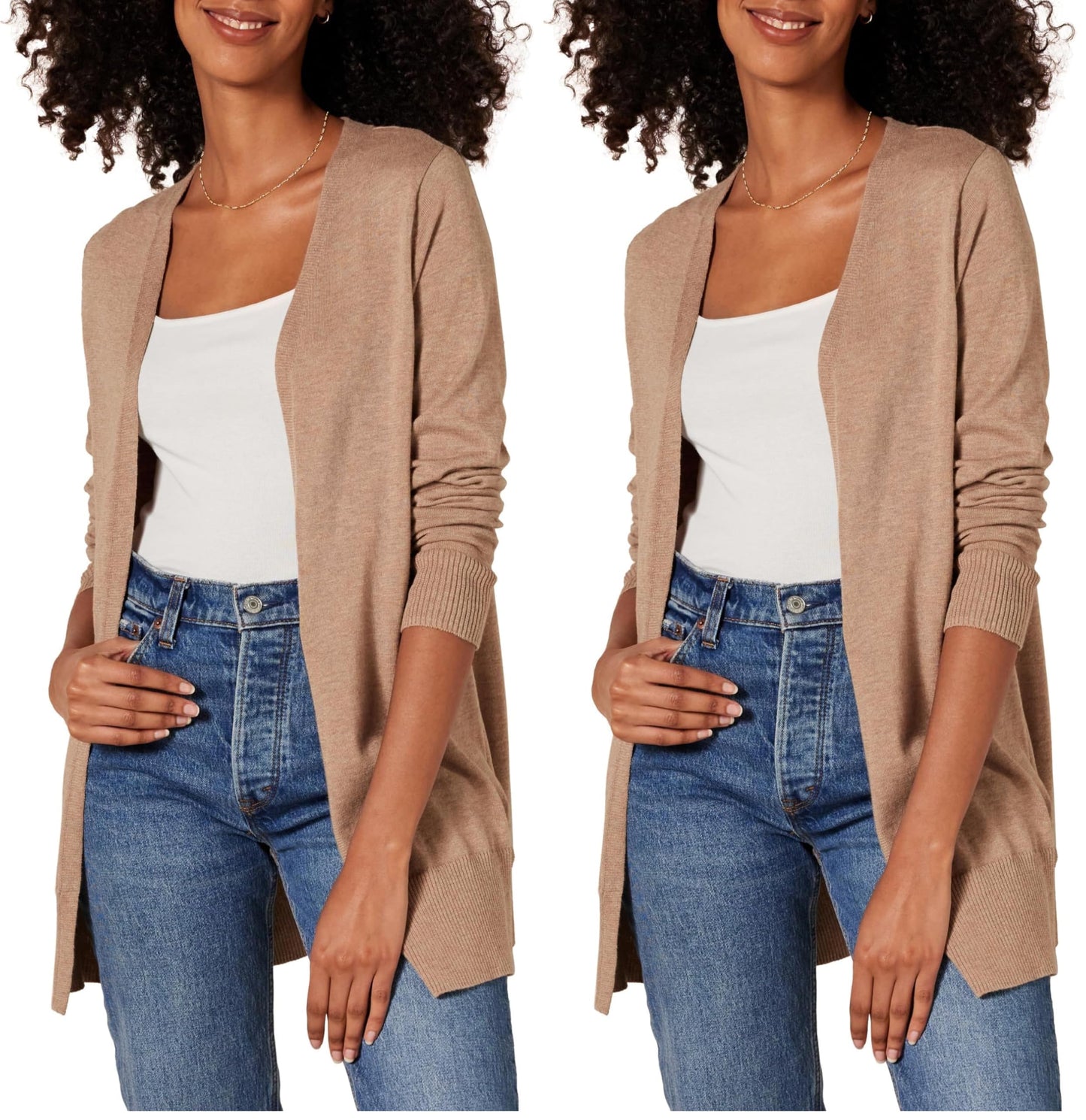 Amazon Essentials Women's Lightweight Long Sleeve Open-Front Cardigan Sweater (Available in Plus Size)