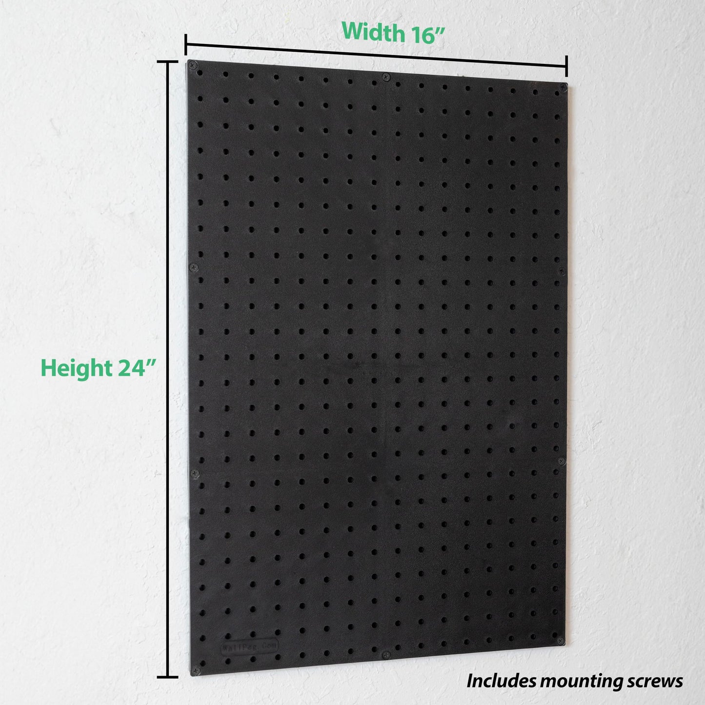 WallPeg Pegboard Wall Organizer - 96” Wide | 4 Pack 24”x16” Heavy Duty Plastic Peg Boards | Made in USA | Garage Tool Storage, Workshop, Craft Room, Office Wall Organizer | Tuff Peg-Board Panels