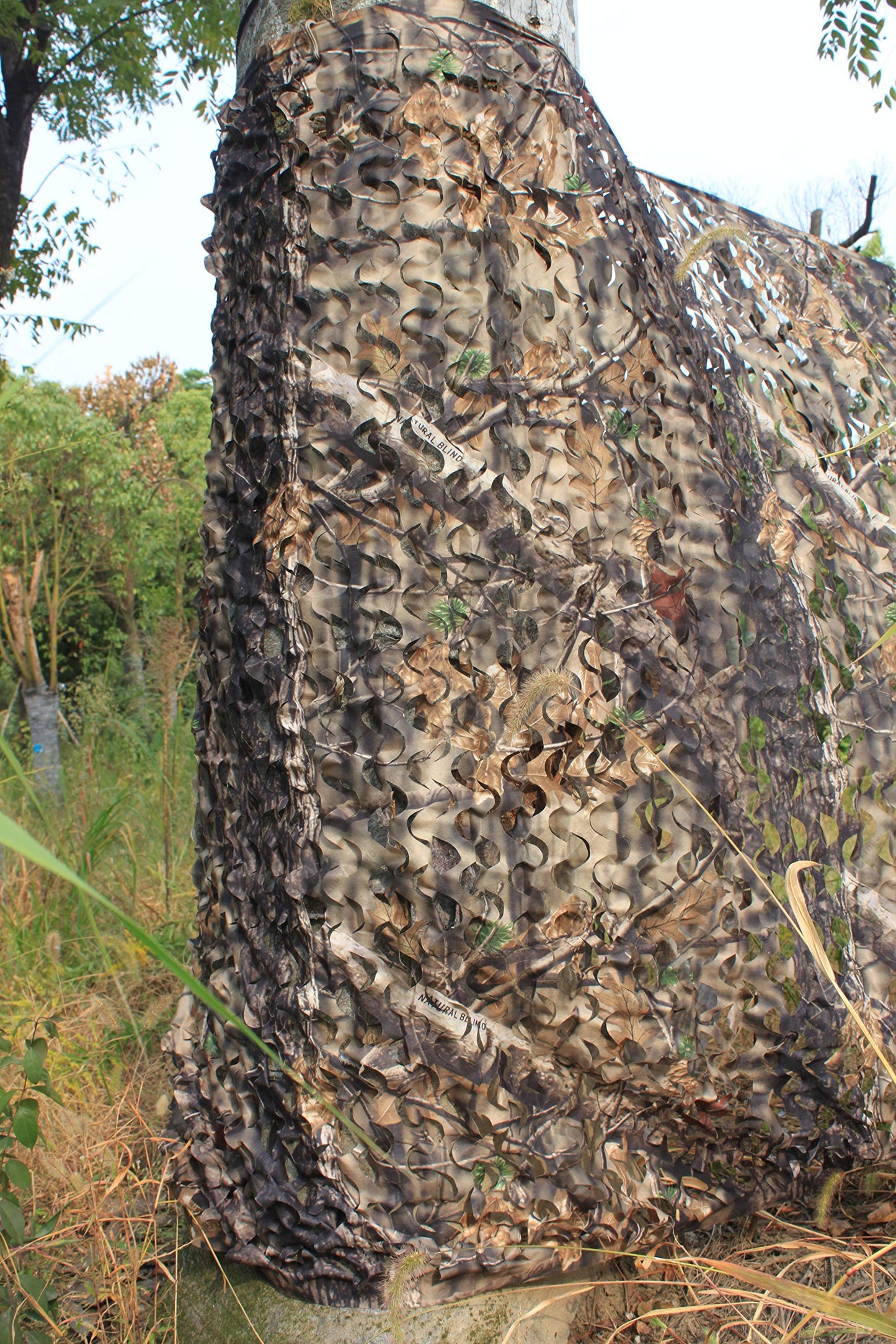 AUSCAMOTEK Camo Netting Camouflage Net for Deer Blind Material Soft Quiet -Brown 5x6.5Ft