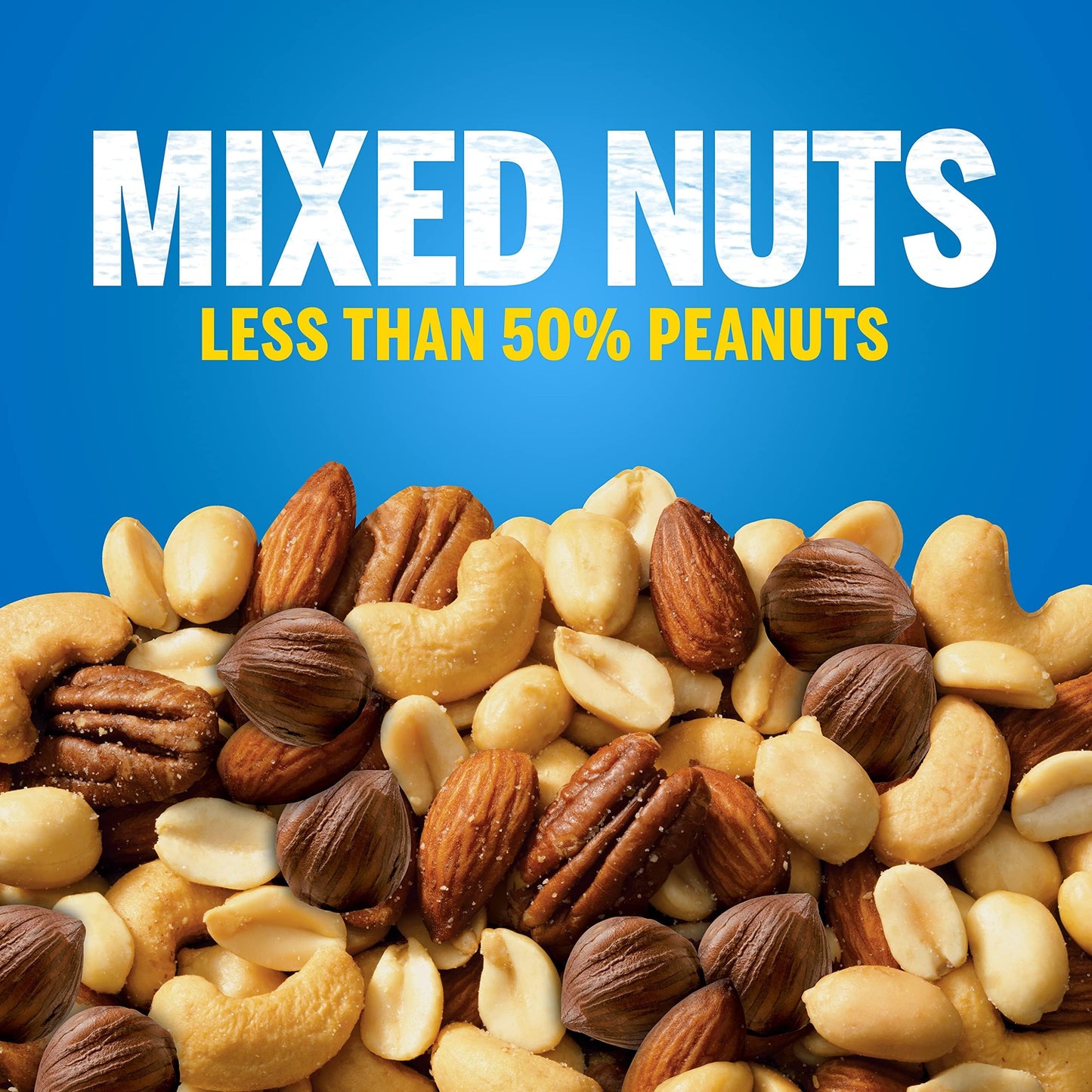 PLANTERS Deluxe Mixed Nuts, Cashews, Almonds, Pecans, Pistachios, Hazelnuts, Roasted with Sea Salt, Party Snacks, Plant-Based Protein Nut Mix, Snacks for Adults, After School Snack Mix, 27oz