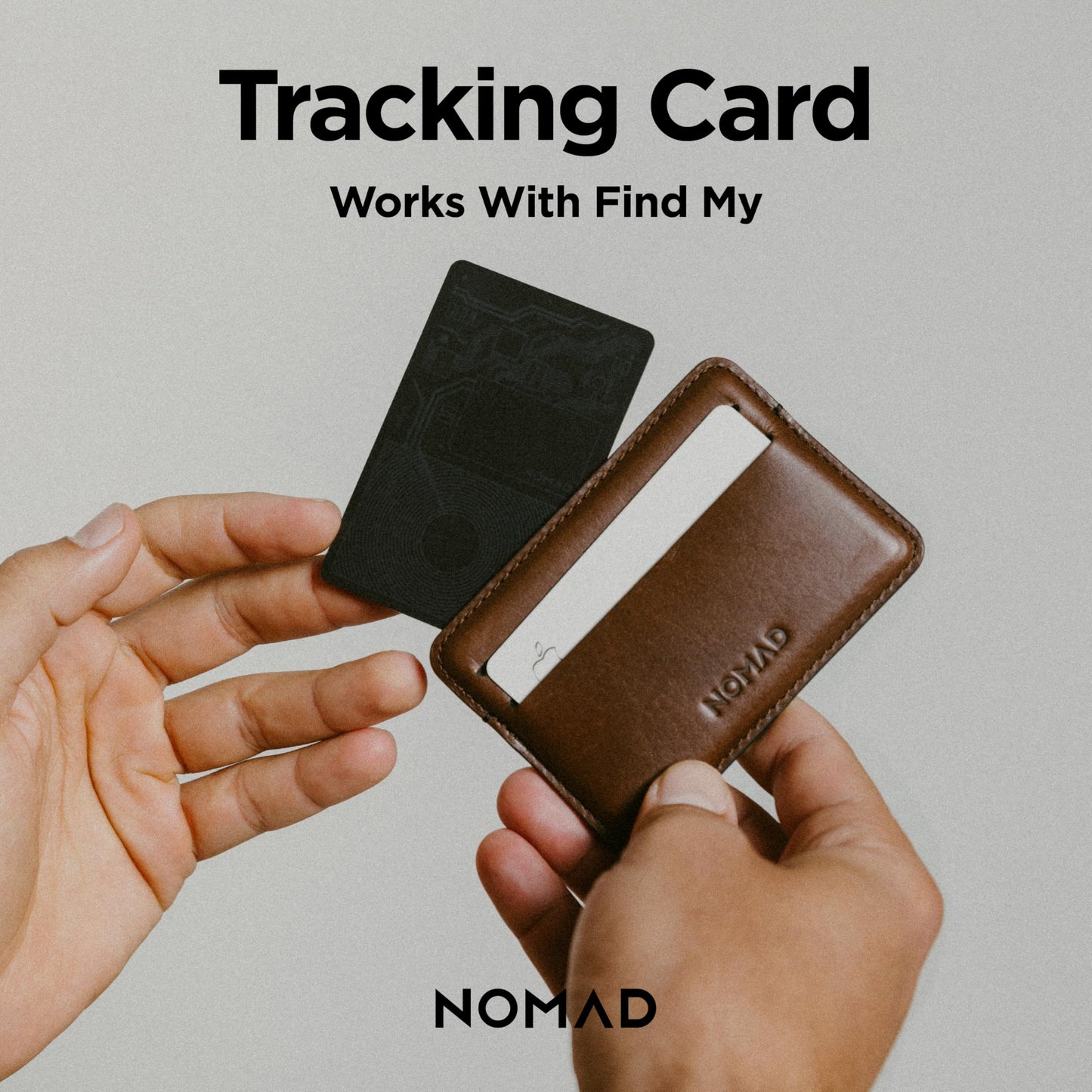 Nomad Tracking Card, Slim Card Tracker With IPX7 Waterproof and Dust Proof - Card Tracker for Wallet, Luggage & Passport, 5 Months Gps Tracker Long Battery Life, Rechargeable, Compatible with iOS Only