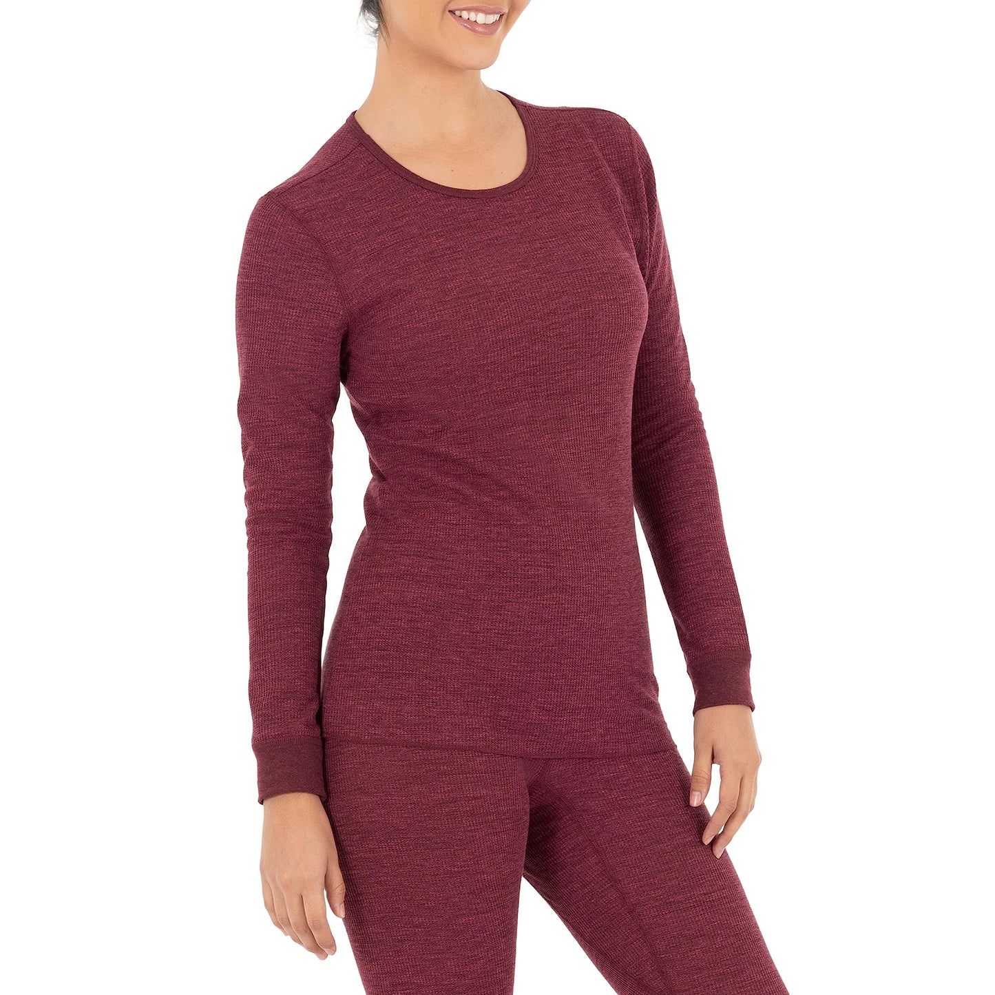 Fruit of the Loom Women's Micro Waffle Premium Thermal Underwear Tee Shirt