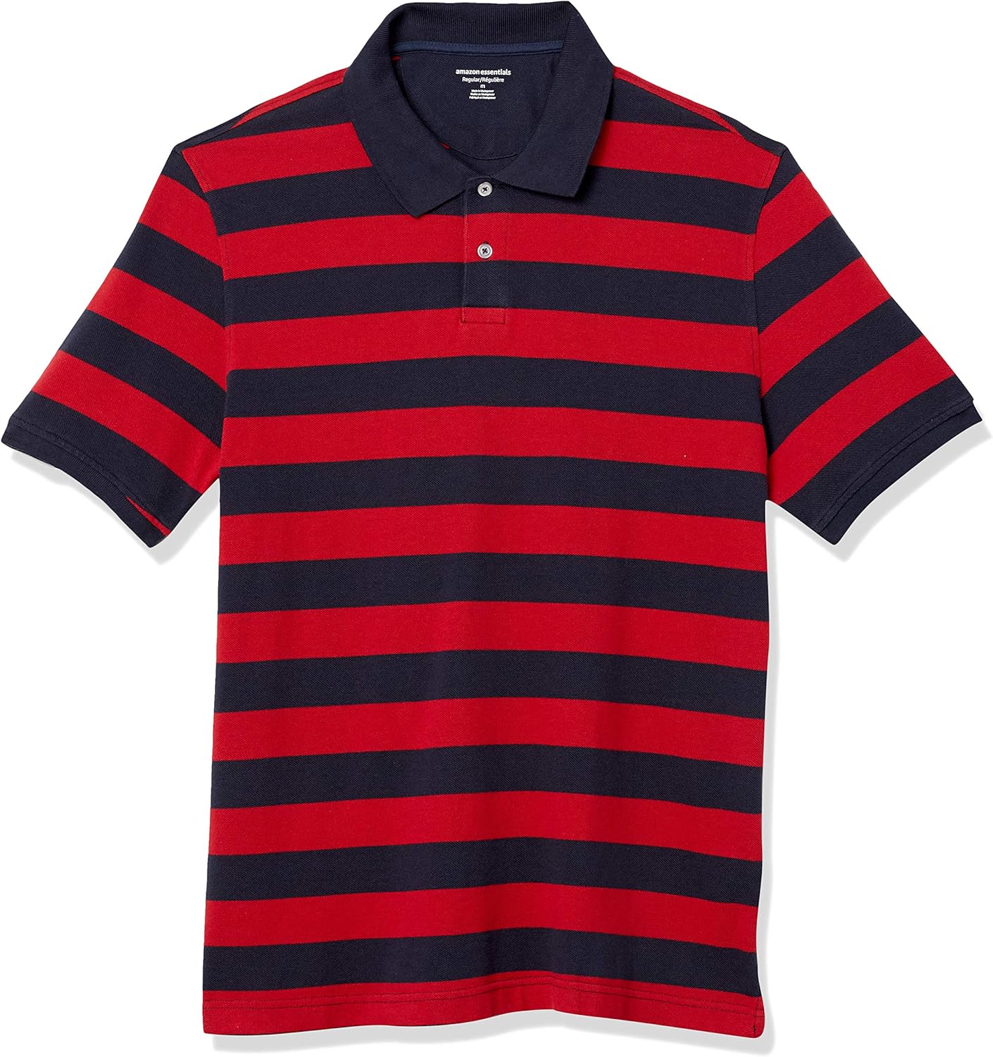 Amazon Essentials Men's Regular-Fit Short Sleeve Cotton Pique Polo Shirt (Available in Big & Tall)