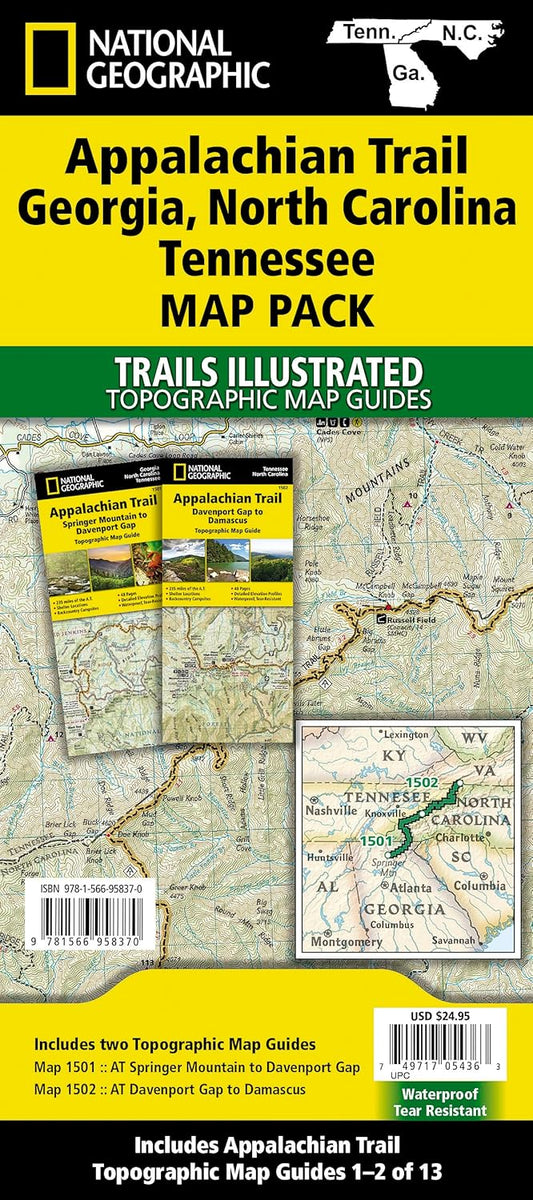 Appalachian Trail: Georgia, North Carolina, Tennessee [Map Pack Bundle] (National Geographic Trails Illustrated Map)