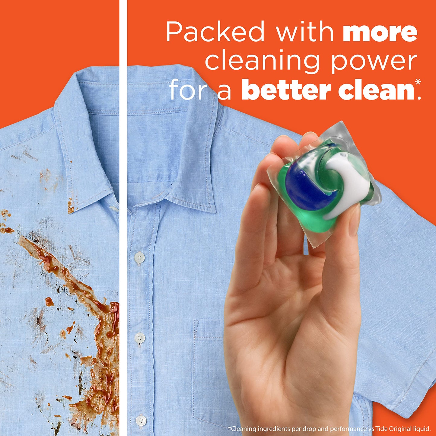 Tide PODS Liquid Laundry Detergent Soap Pacs, HE Compatible, Powerful 3-in-1 Clean in one Step, Built in Stain Removers, Spring Meadow Scent, 76 Count