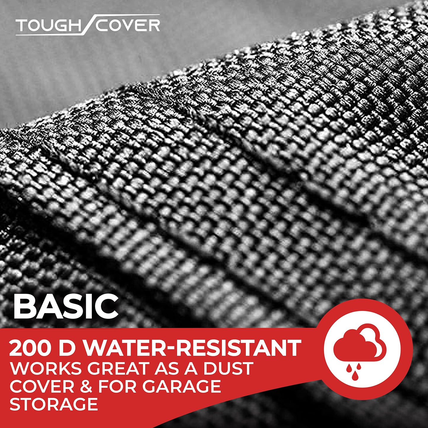 Tough Cover ATV Heavy Duty 600D Marine Grade Fabric (Black) - Quad Cover for Kawasaki, Honda, Polaris, Yamaha - Waterproof Protection Against Water, Wind, UV - ATV Waterproof Shield