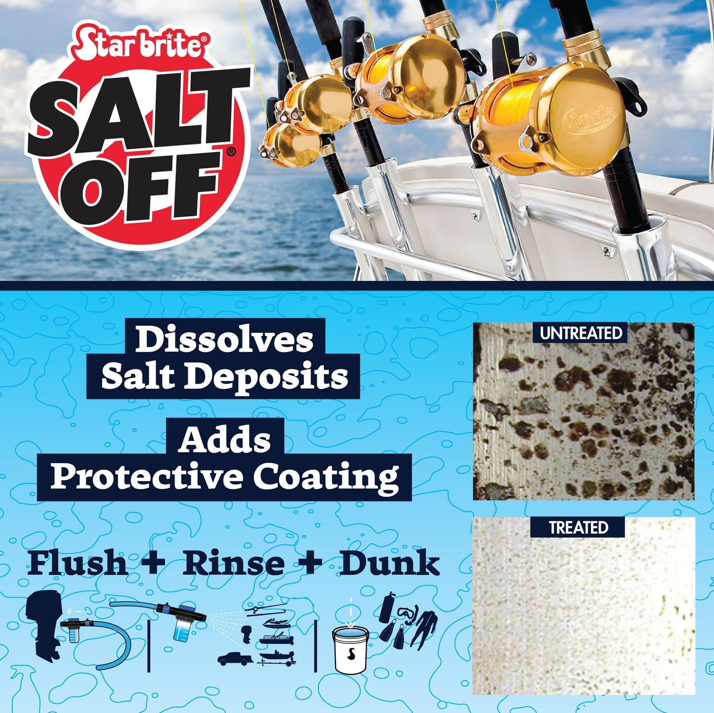 STAR BRITE Salt Off Concentrate - 1 Gallon - Ultimate Salt Remover Wash & Marine Engine Flush for Boats, Vehicles, Trailers, and More (093900N)