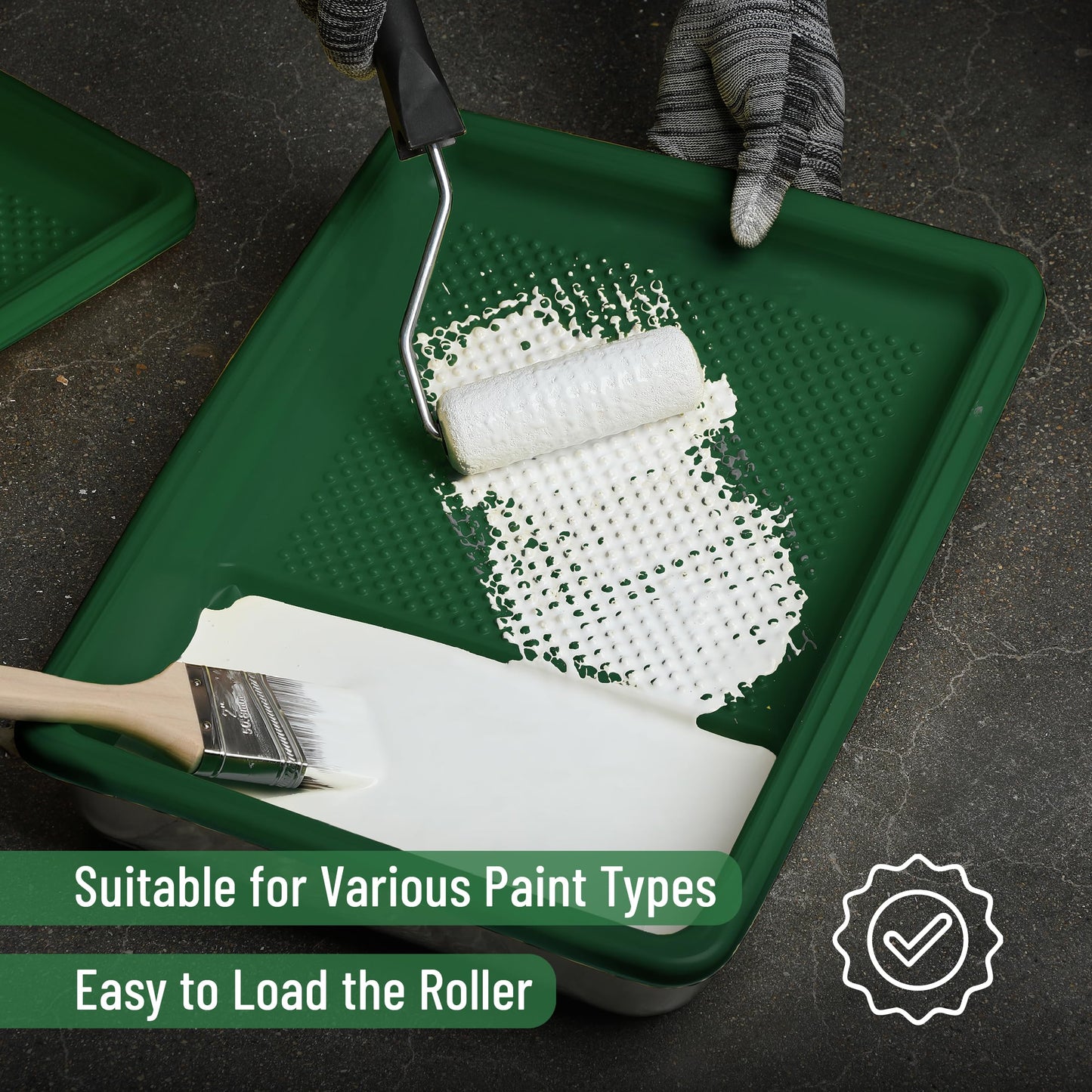 Bates- Paint Tray Liner, 9 Inch, 10 Pack, Paint Roller Tray, Disposable Plastic Paint Trays, Paint Pans Trays, Paint Supplies for House Painting, Roller Tray