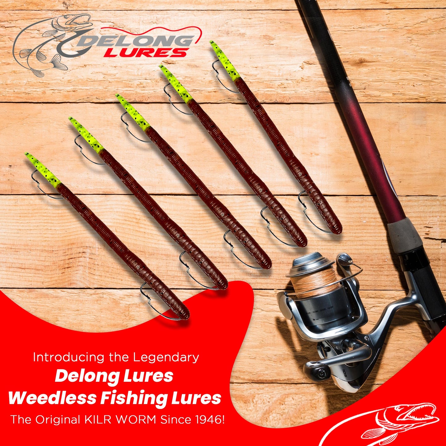 Made in USA Weedless Pre-Rigged Fishing Lures Bass Set, Pike, and Anything in Between - USA - Extra Durable Soft Plastic Swimbaits for Bass Fishing Lures - 5 PCS Bass Baits and Lures Pack(Variety)