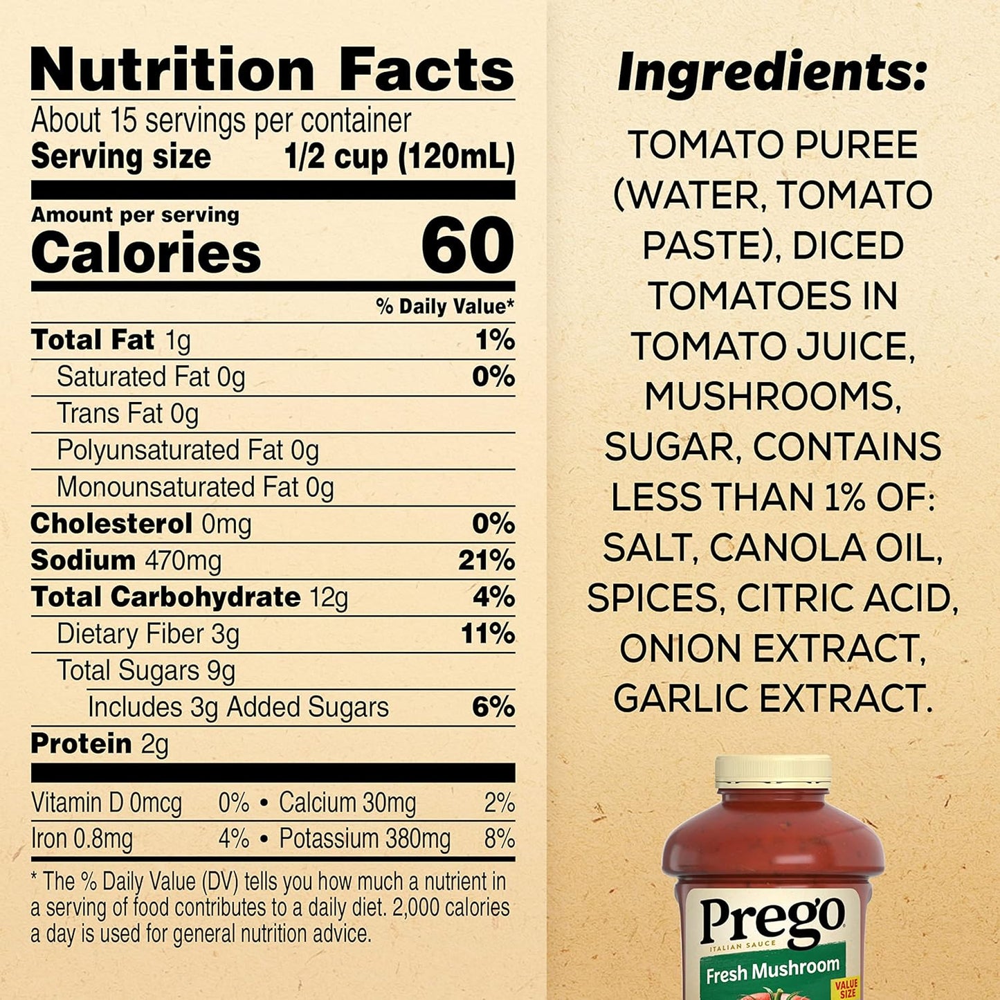 Prego Pasta Sauce, Italian Tomato Sauce with Roasted Garlic & Parmesan Cheese, 24 oz Jar