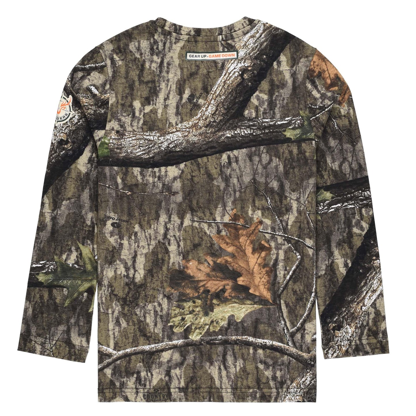Realtree and Mossy Oak Authentic Youth Camouflage Pattern Long Sleeves Crewneck Tee Shirts for Kids