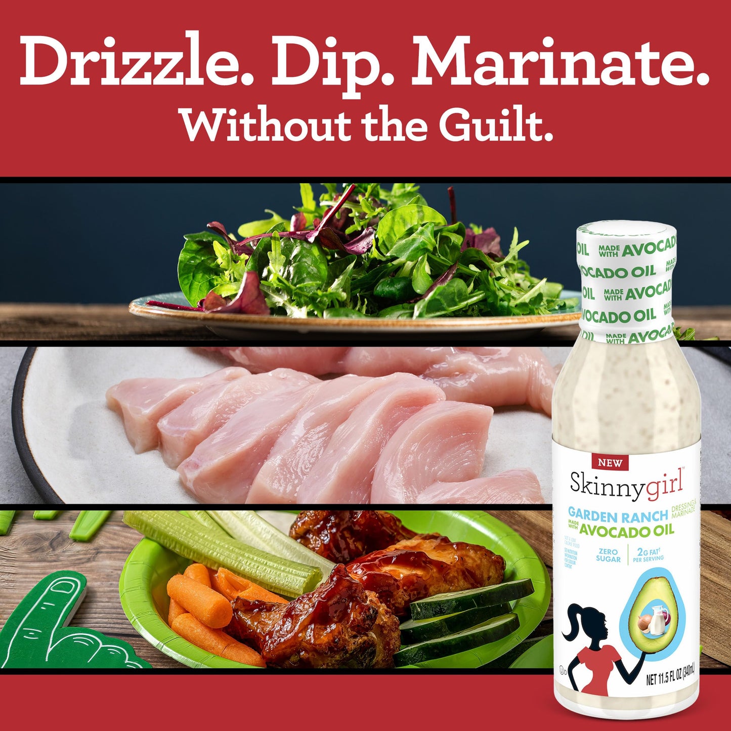 Skinnygirl Fat-Free Salad Dressing, Sugar-Free Buttermilk Ranch, 8 Ounce