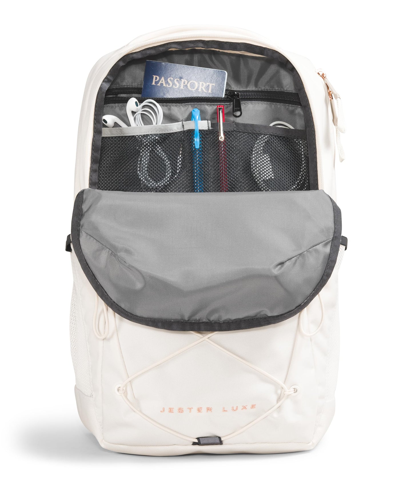 The North Face Women's Every Day Jester Laptop Backpack, TNF Black/Burnt Coral Metallic, One Size