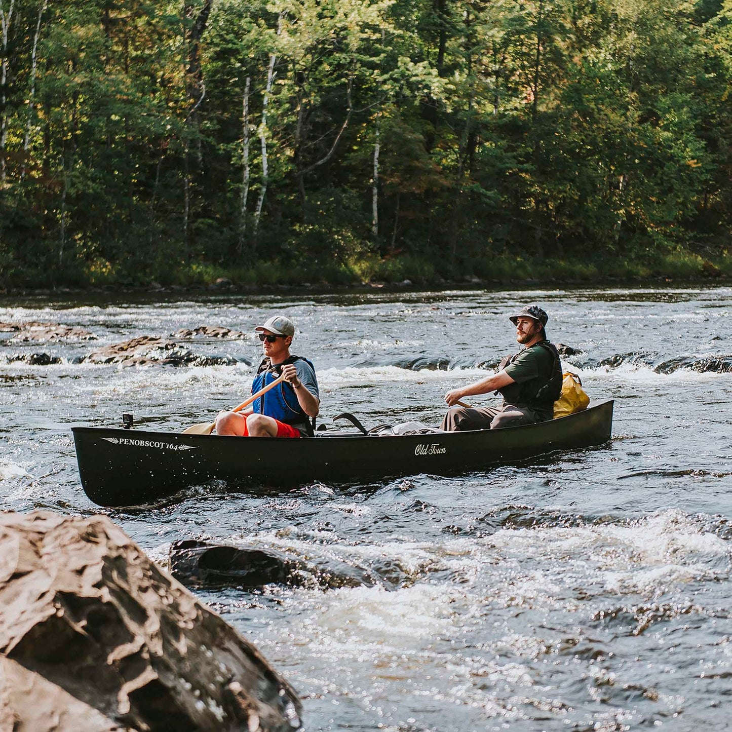 Old Town Penobscot 164 Touring Canoe, 2 Person, 16 ft 3.96 in, Green