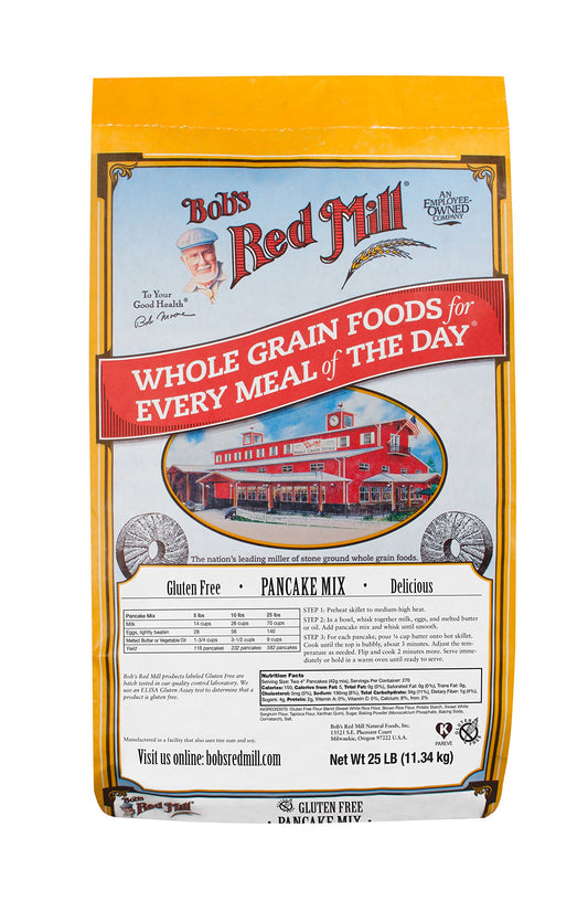 Bob's Red Mill Gluten Free Pancake Mix, 24oz (Pack of 4) - Kosher, Approximately 34 Pancakes per Bag, Packaging May Vary