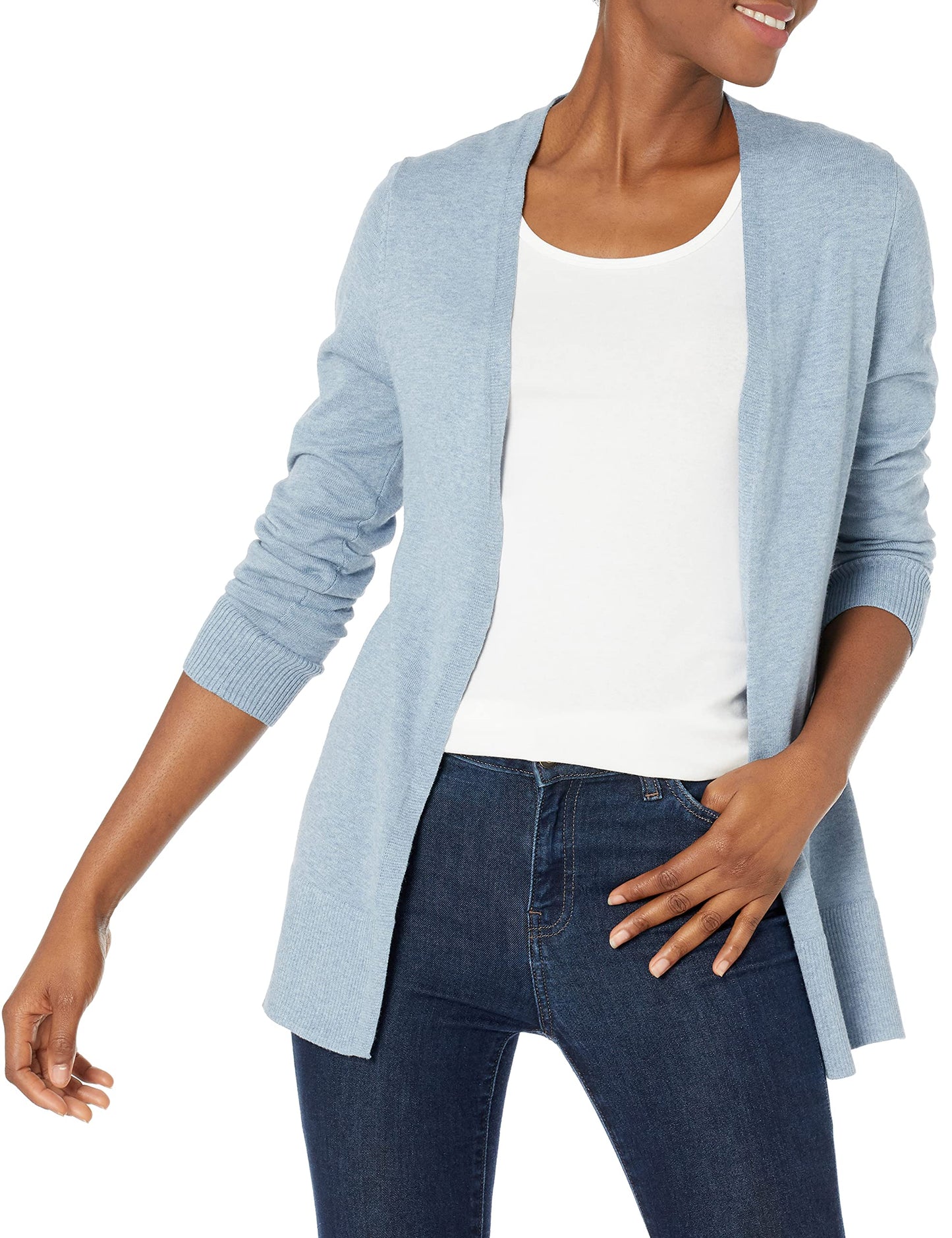 Amazon Essentials Women's Lightweight Long Sleeve Open-Front Cardigan Sweater (Available in Plus Size)