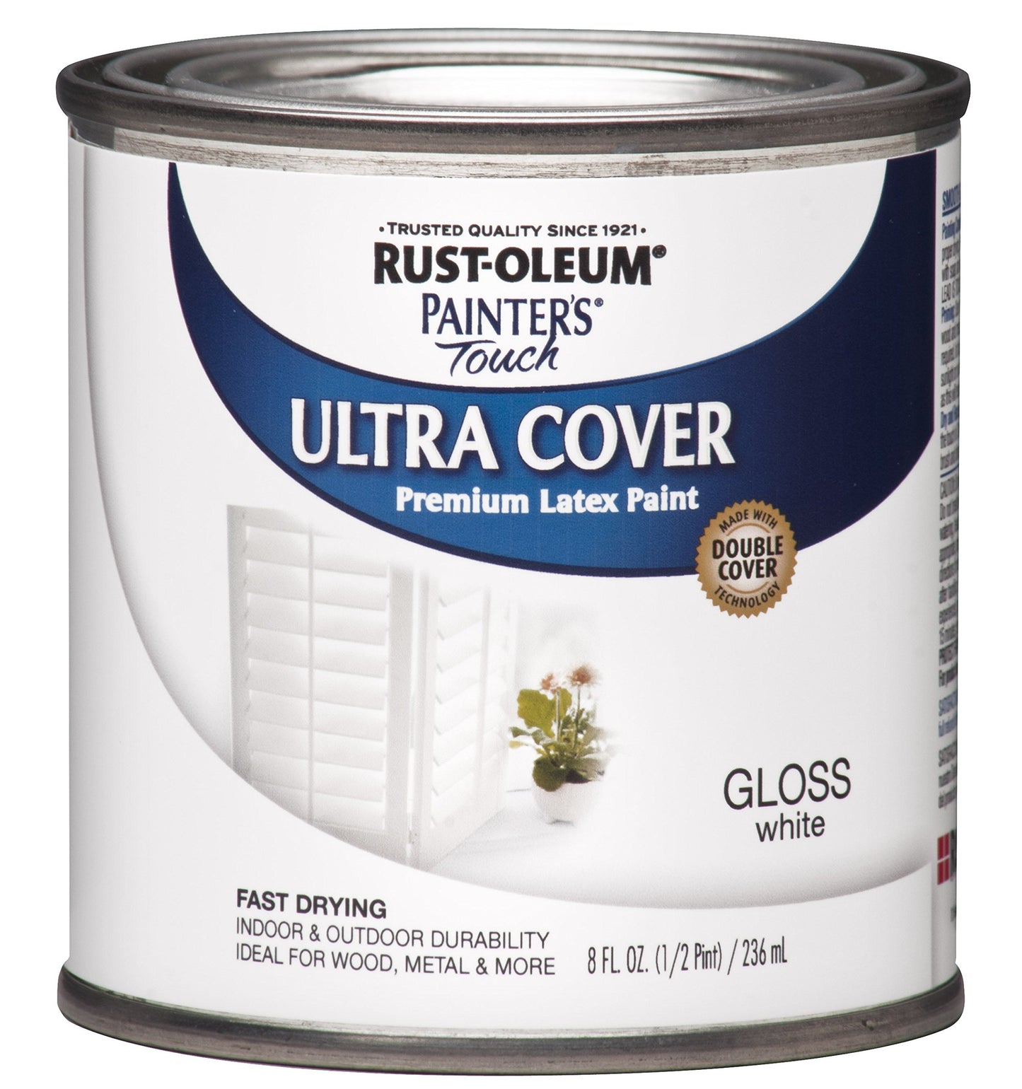 Rust-Oleum 1976502 Painter's Touch Latex Paint, Flat Black 32 Fl Oz, 1 Quarts, (Pack of 1)