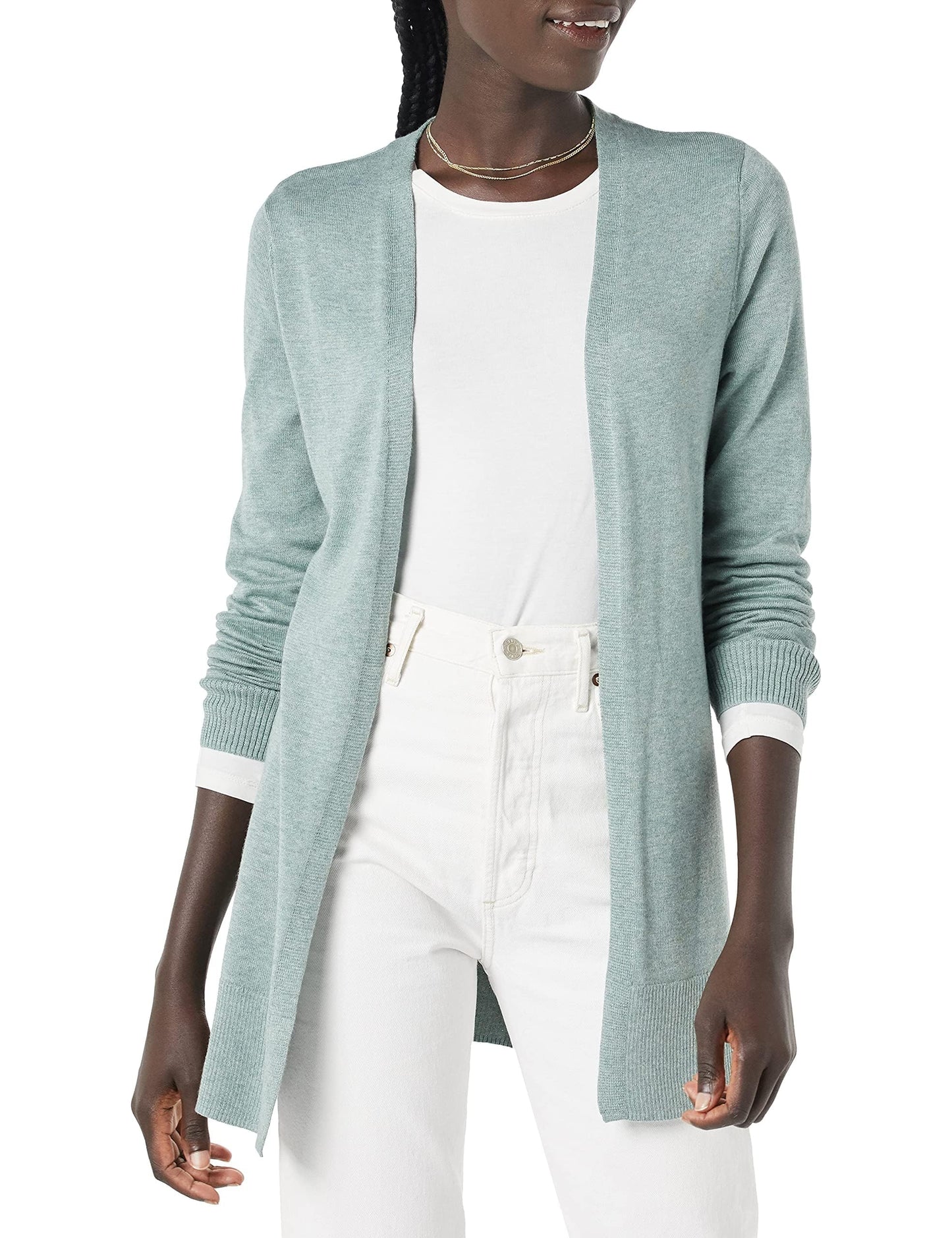 Amazon Essentials Women's Lightweight Long Sleeve Open-Front Cardigan Sweater (Available in Plus Size)