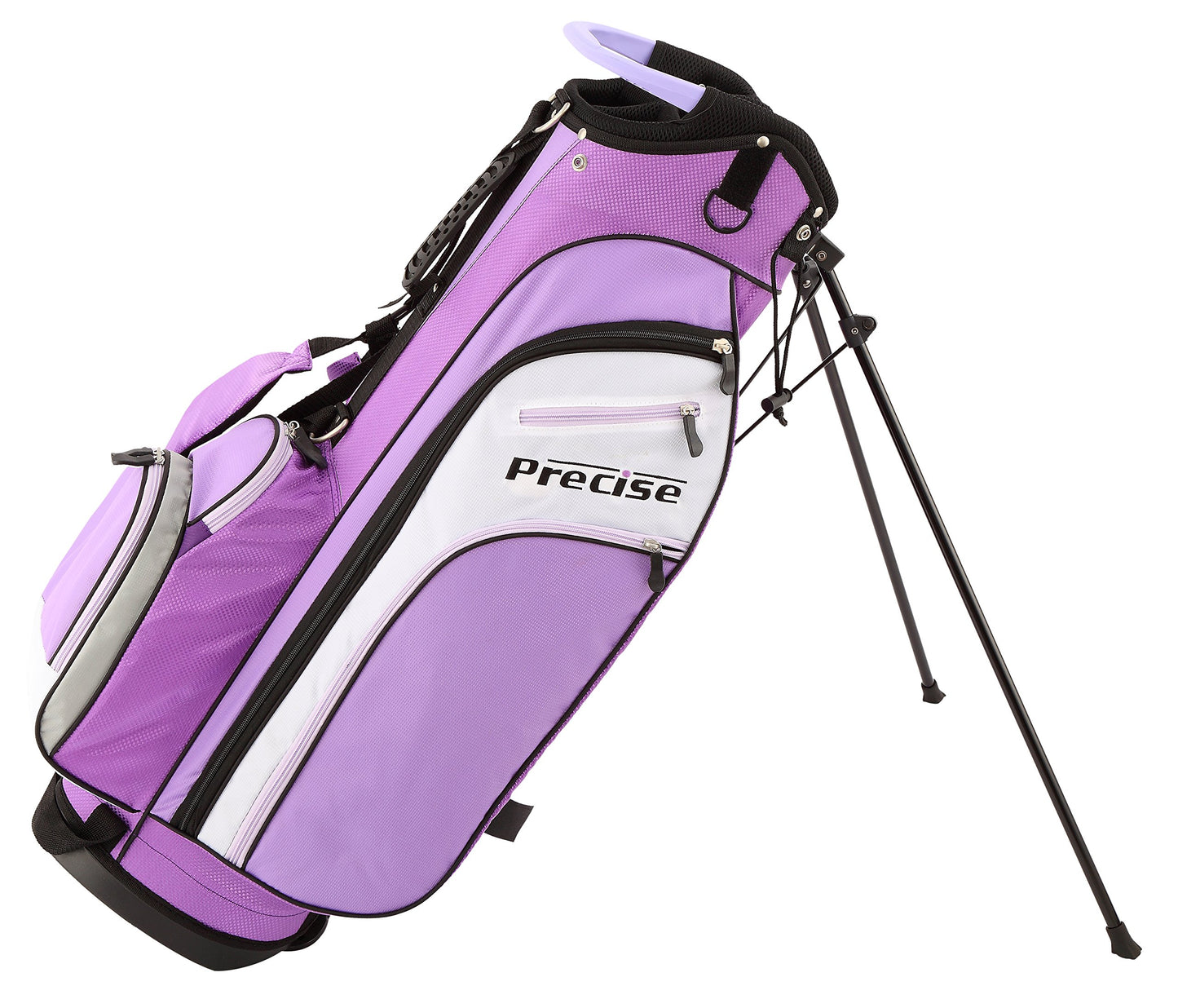 Precise M3 Complete Womens Golf Clubs Set, Includes Driver, Fairway, Hybrid, 7-PW Irons, Wedge, Putter, Stand Bag, 3 H/C's Purple, Golf Clubs Women Right Handed, Comes in 3 Sizes