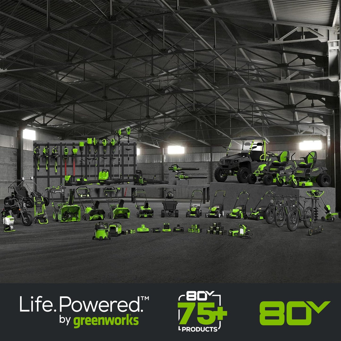 Greenworks 80V 5.0Ah Lithium-Ion Battery (Genuine Greenworks Battery / 75+ Compatible Tools)